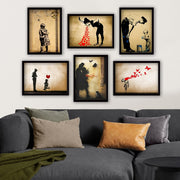 Conjunto de 6 Quadros Decorativos MDF Multicolor - Impressão UV de Alta Qualidade 25x30cm
