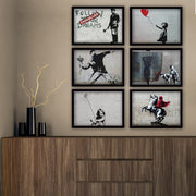 Conjunto de 6 Quadros Decorativos MDF Multicolor - Impressão UV de Alta Qualidade 35x45cm