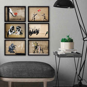 Conjunto de 6 Quadros Decorativos MDF Multicolor - Impressão UV de Alta Qualidade 35x45cm