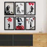 Conjunto de 6 Quadros Decorativos MDF Multicolor - Impressão UV de Alta Qualidade 35x45cm