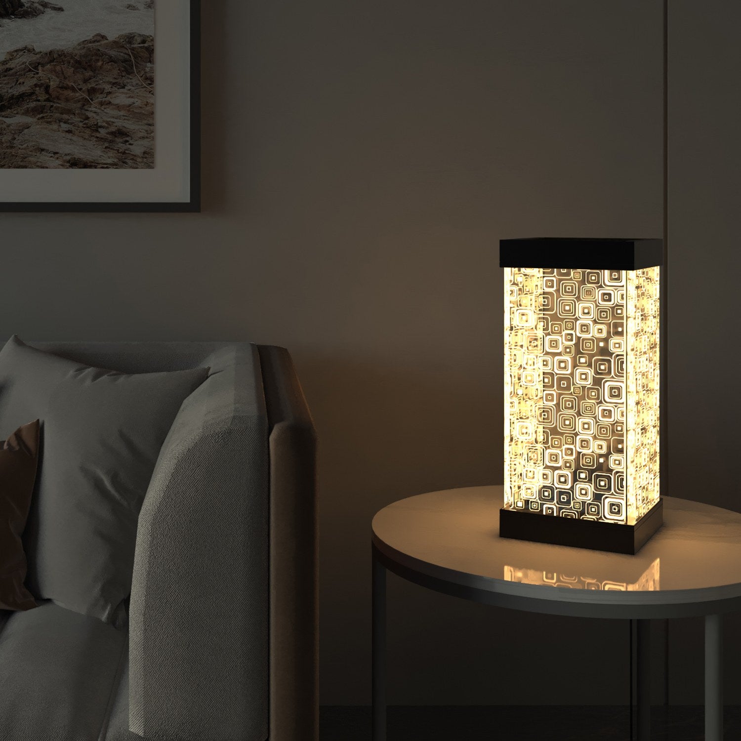 Candeeiro de mesa-TLT Panel Lampshade With Retro-Preto