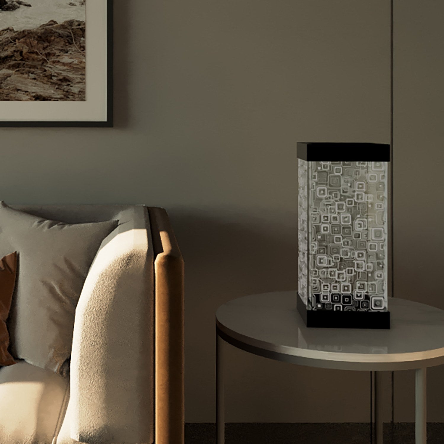 Candeeiro de mesa-TLT Panel Lampshade With Retro-Preto
