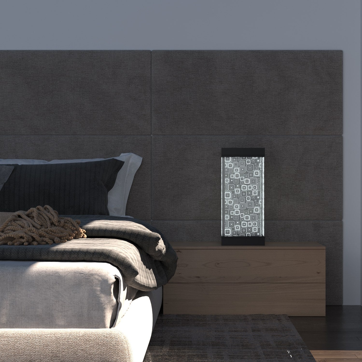 Candeeiro de mesa-TLT Panel Lampshade With Retro-Preto