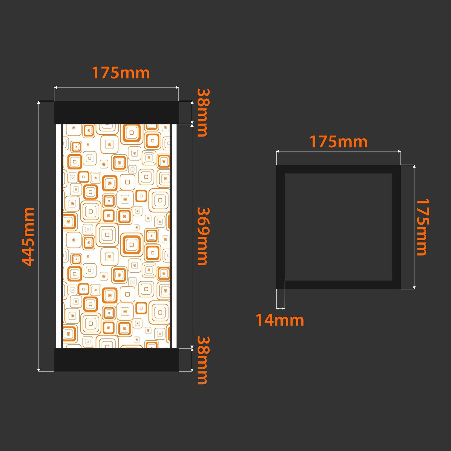 Candeeiro de mesa-TLT Panel Lampshade With Retro-Preto