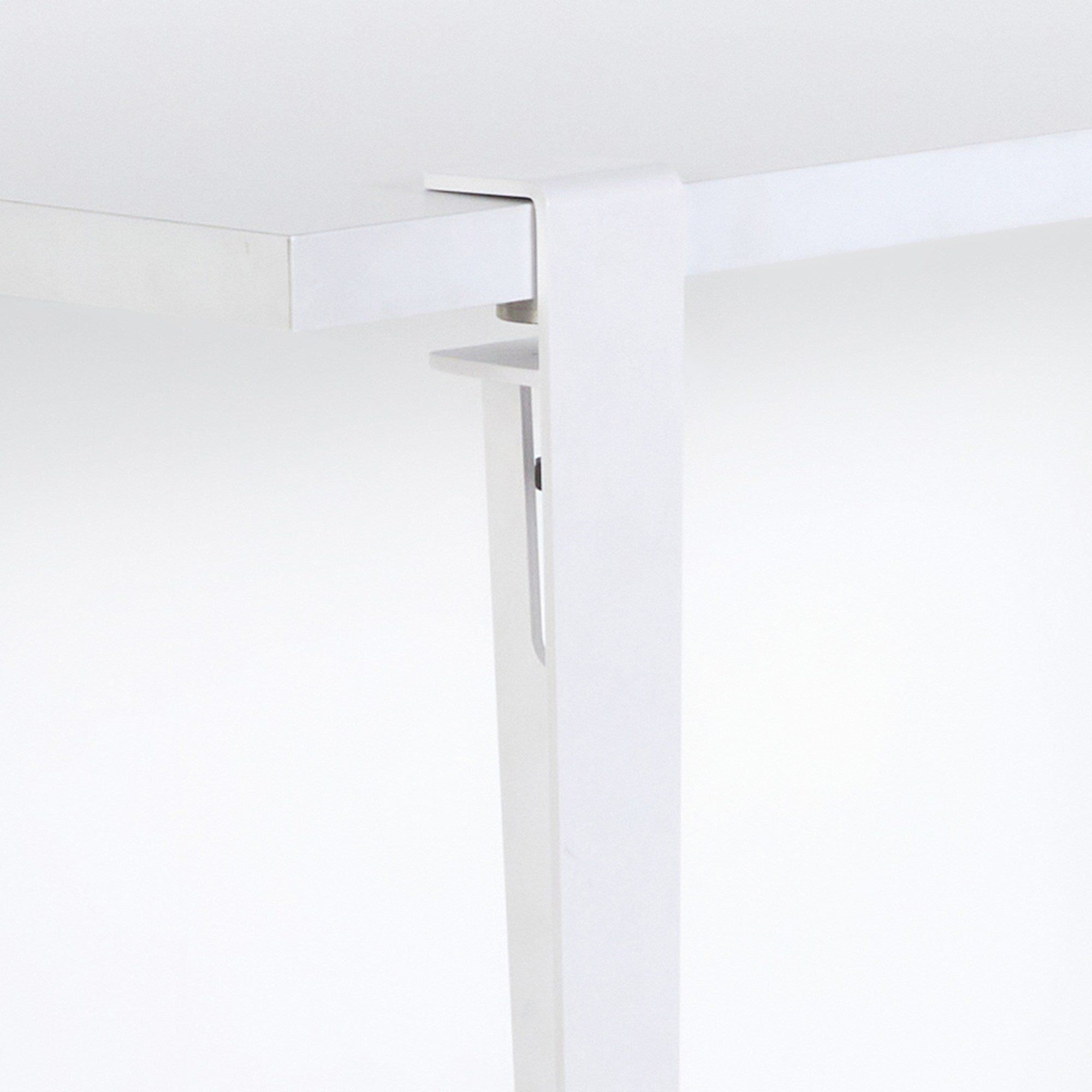Mesa de Jantar Branca Moderna com Pernas de Aço - Montagem Rápida para 4 Pessoas