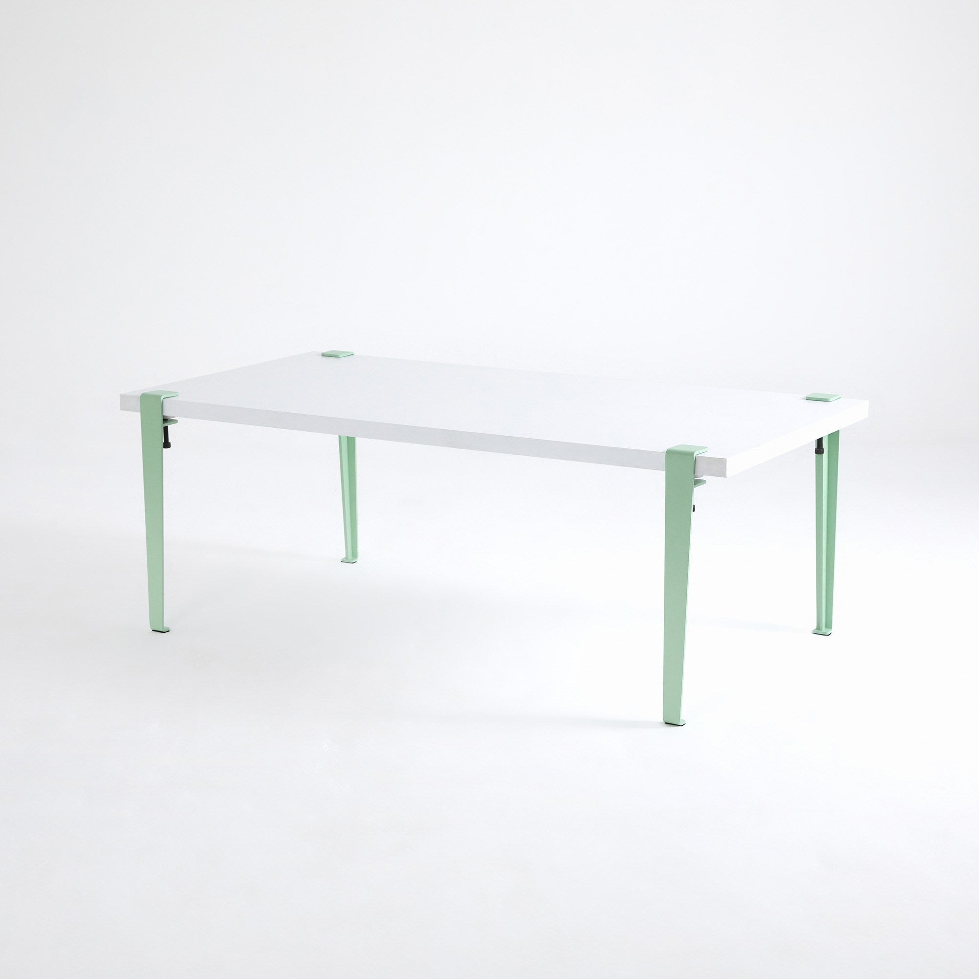 Mesa de Centro Branca com Pernas de Aço Preto - Montagem Rápida e Fácil 120x60cm