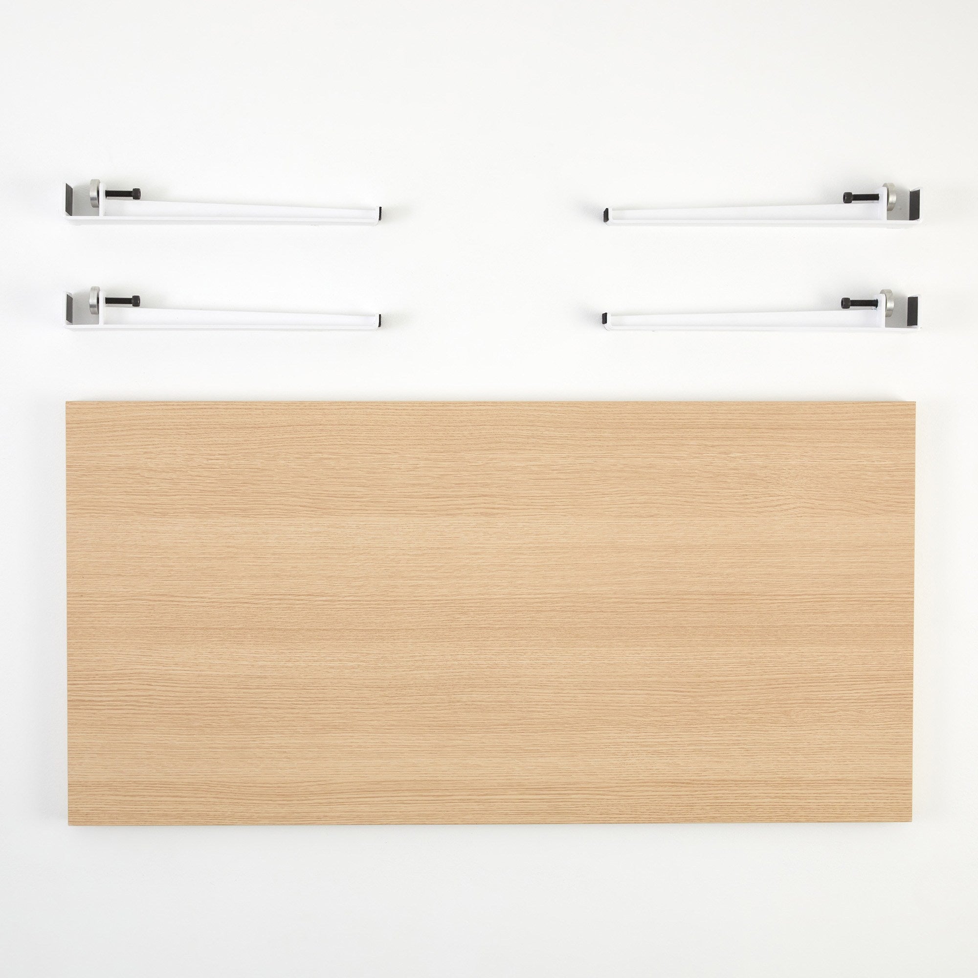 Mesa de Centro Moderna Branca e Madeira - 120cm com Pernas de Aço Preto - Montagem Rápida e Fácil