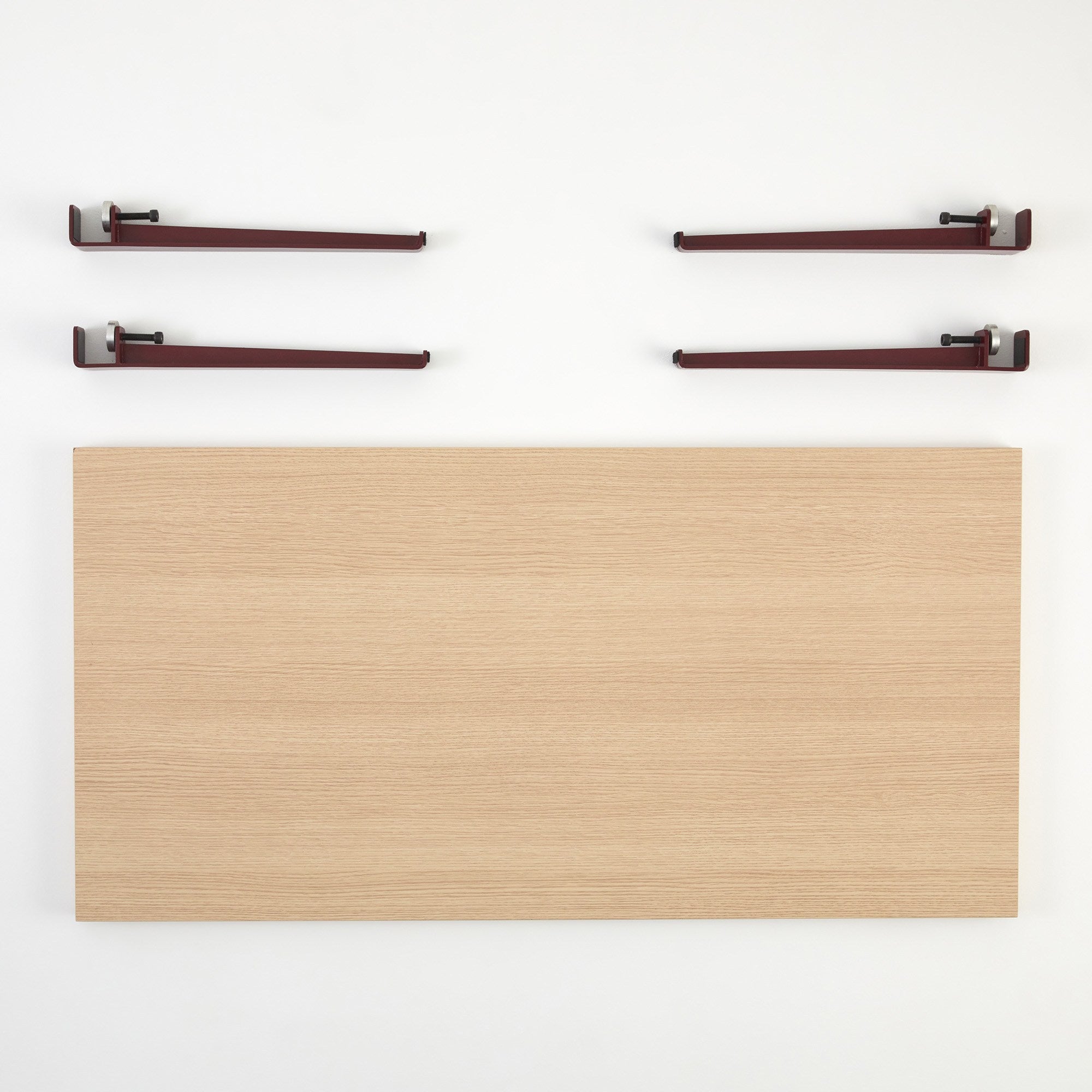 Mesa de Centro em Madeira Burgundy com Pernas de Aço - Montagem Rápida e Fácil 120x60cm