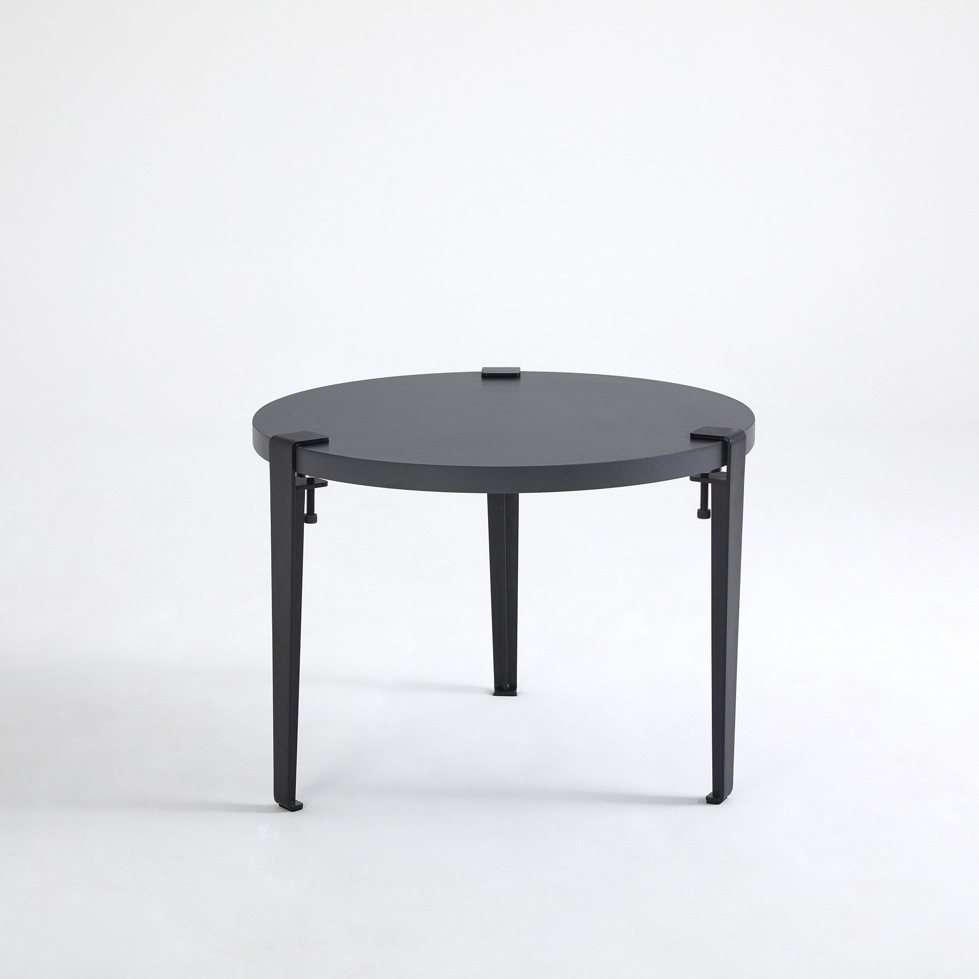 Mesa de Centro Redonda Preta 60cm - Montagem Rápida e Fácil com Pernas de Aço