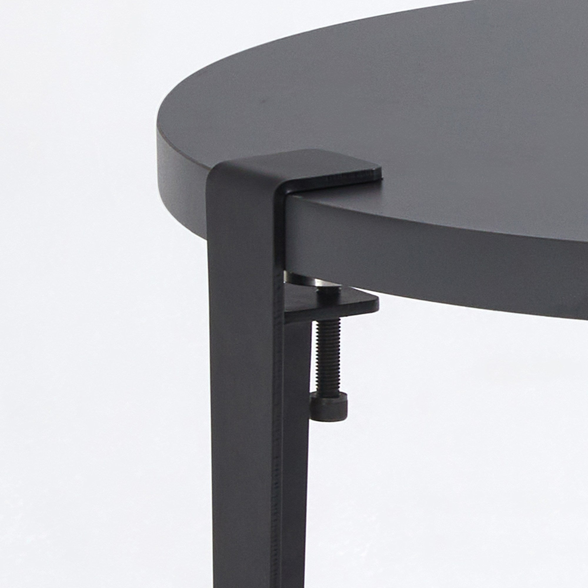 Mesa de Centro Redonda Preta 60cm - Montagem Rápida e Fácil com Pernas de Aço