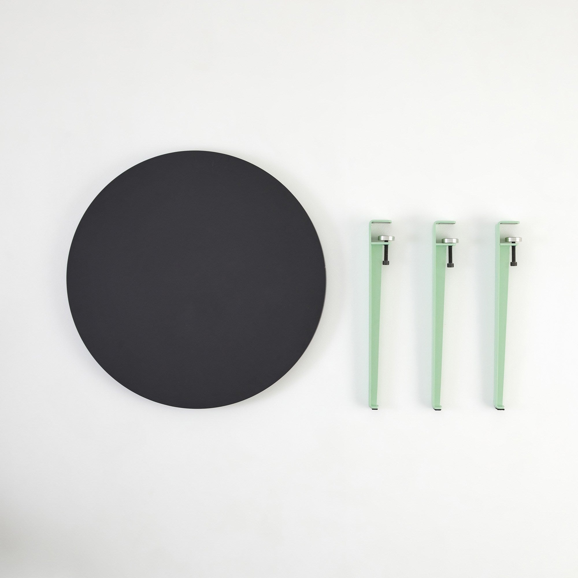 Mesa de Centro Redonda 60cm com Pernas de Aço - Montagem Rápida e Fácil