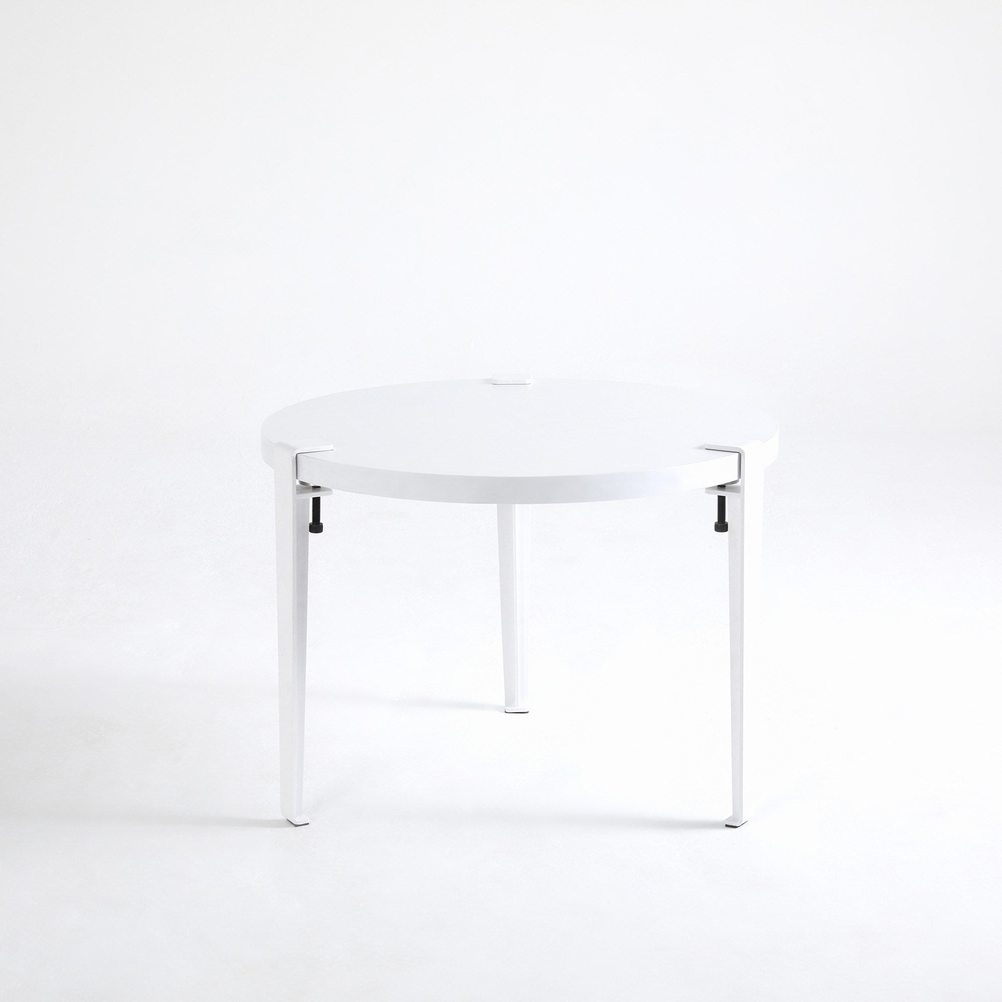 Mesa de Centro Branca 60cm - Montagem Rápida e Fácil com Pernas de Aço Pretas