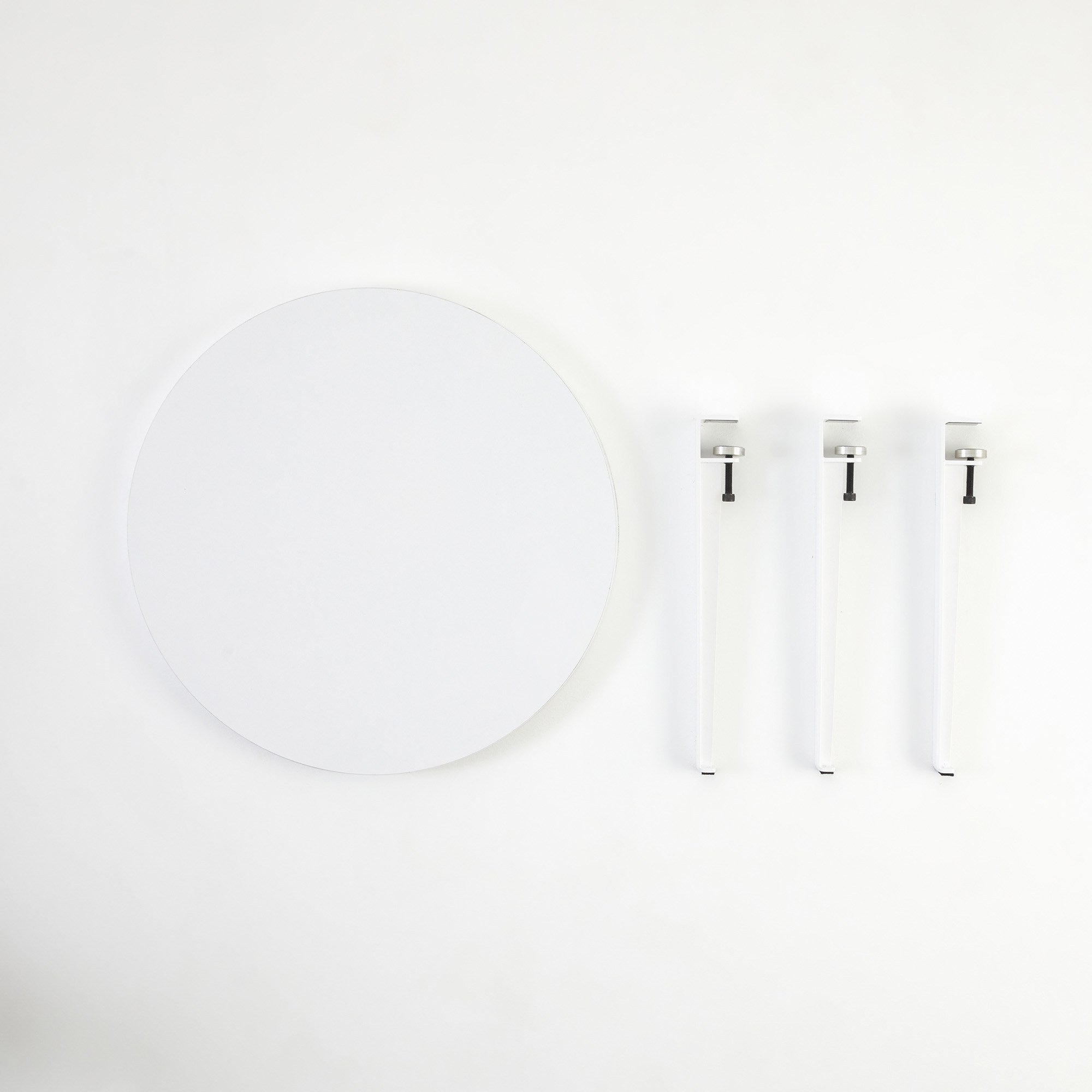 Mesa de Centro Branca 60cm - Montagem Rápida e Fácil com Pernas de Aço Pretas