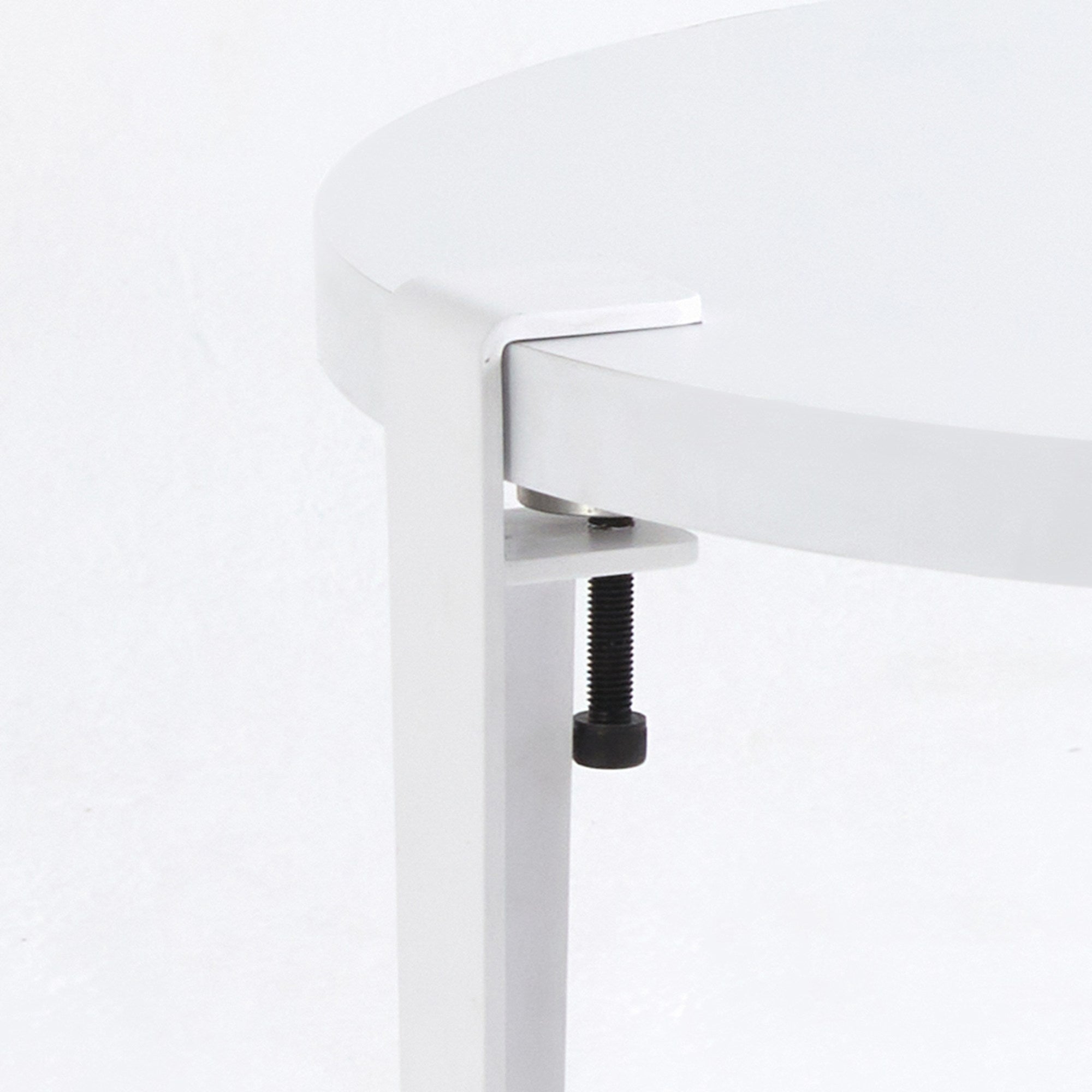 Mesa de Centro Branca 60cm - Montagem Rápida e Fácil com Pernas de Aço Pretas