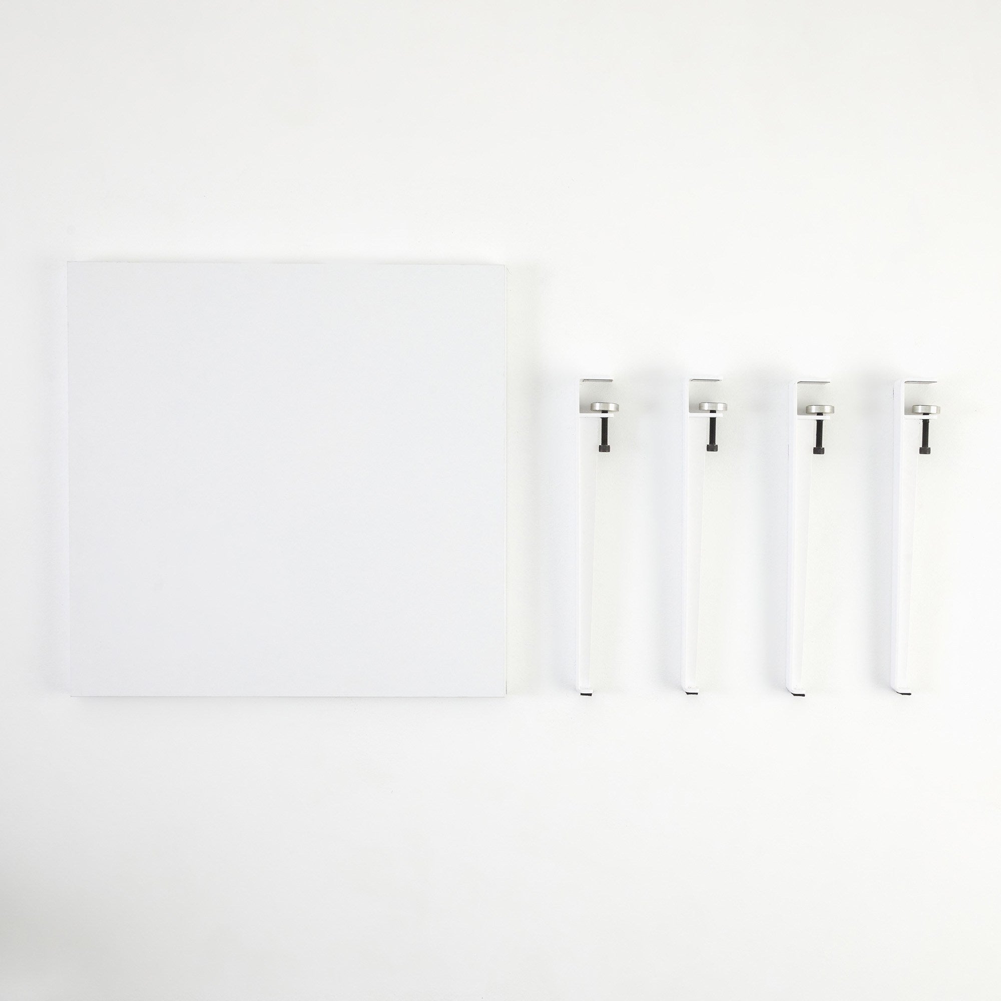 Mesa de Centro Branca 60cm - Montagem Rápida e Fácil com Pernas de Aço Pretas