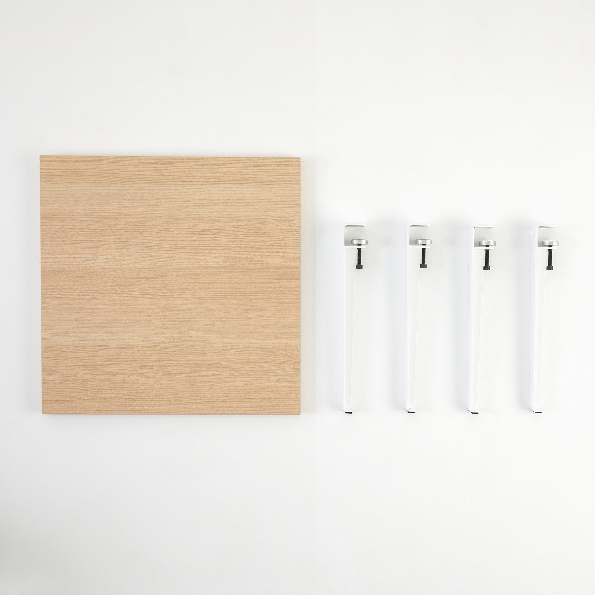 Mesa de Centro Redonda Branca 60cm - Montagem Rápida com Pernas de Aço Preto