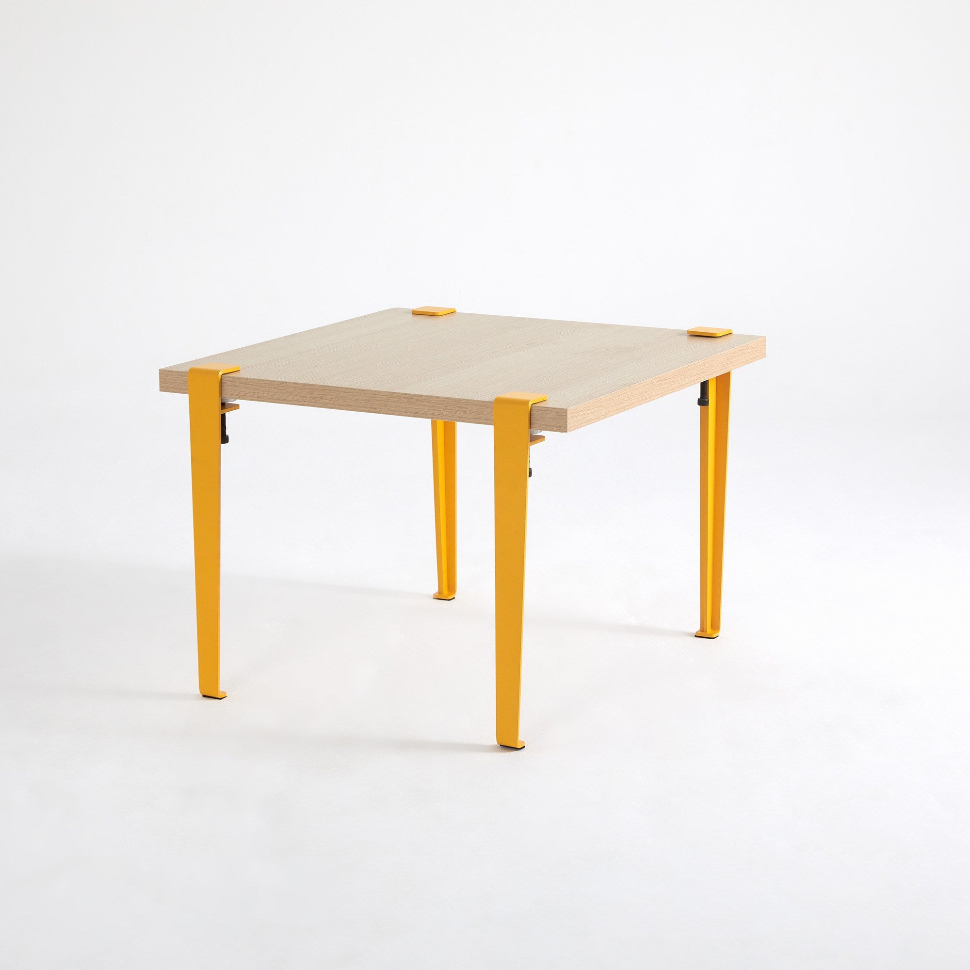 Mesa de Centro Amarela com Pernas de Aço - Montagem Rápida e Fácil 60cm