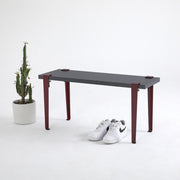 Banco Moderno com Pernas de Aço - Montagem Rápida e Fácil - Disponível em Antracite e Vermelho Bordô