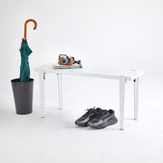 Mesa de Apoio Branca com Pernas Metálicas - Montagem Rápida e Fácil 90x45x30cm