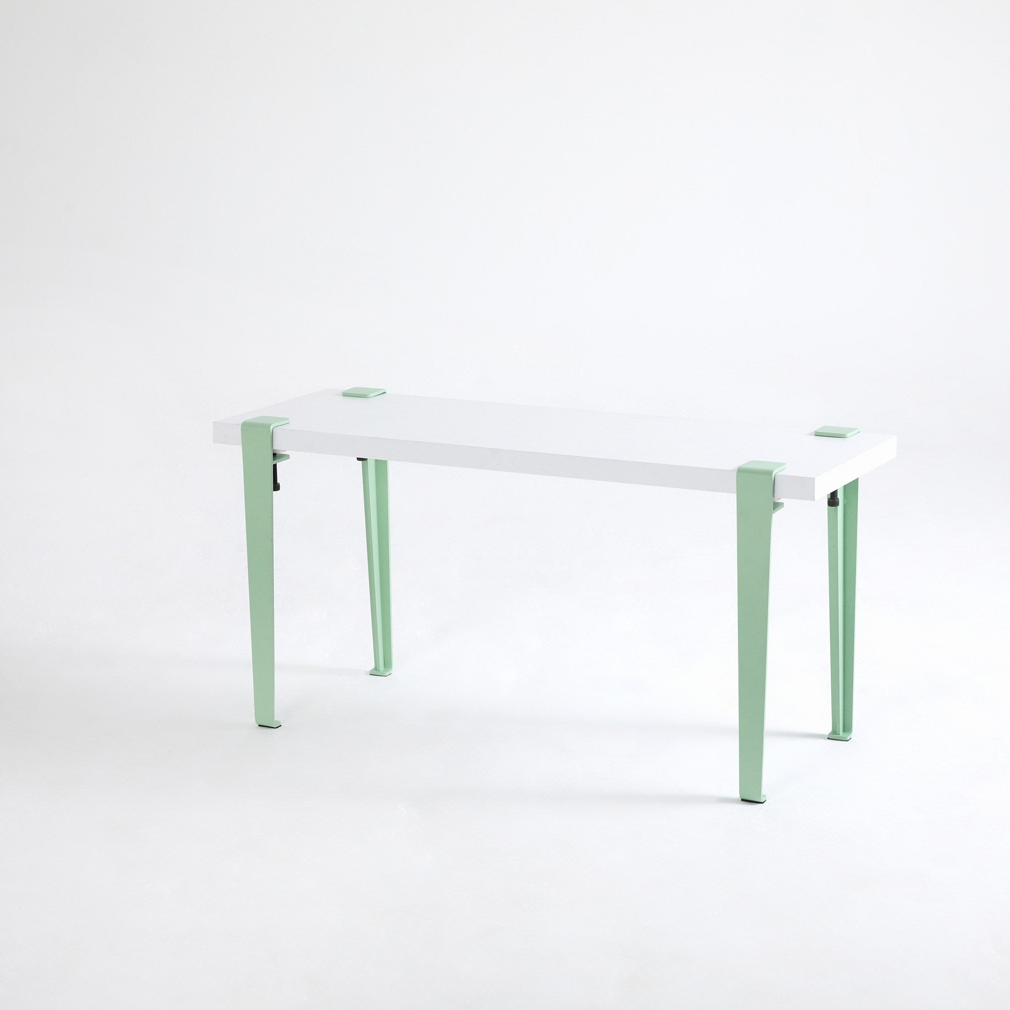 Banco Branco Mint Green 90cm com Pernas de Aço - Montagem Rápida e Fácil