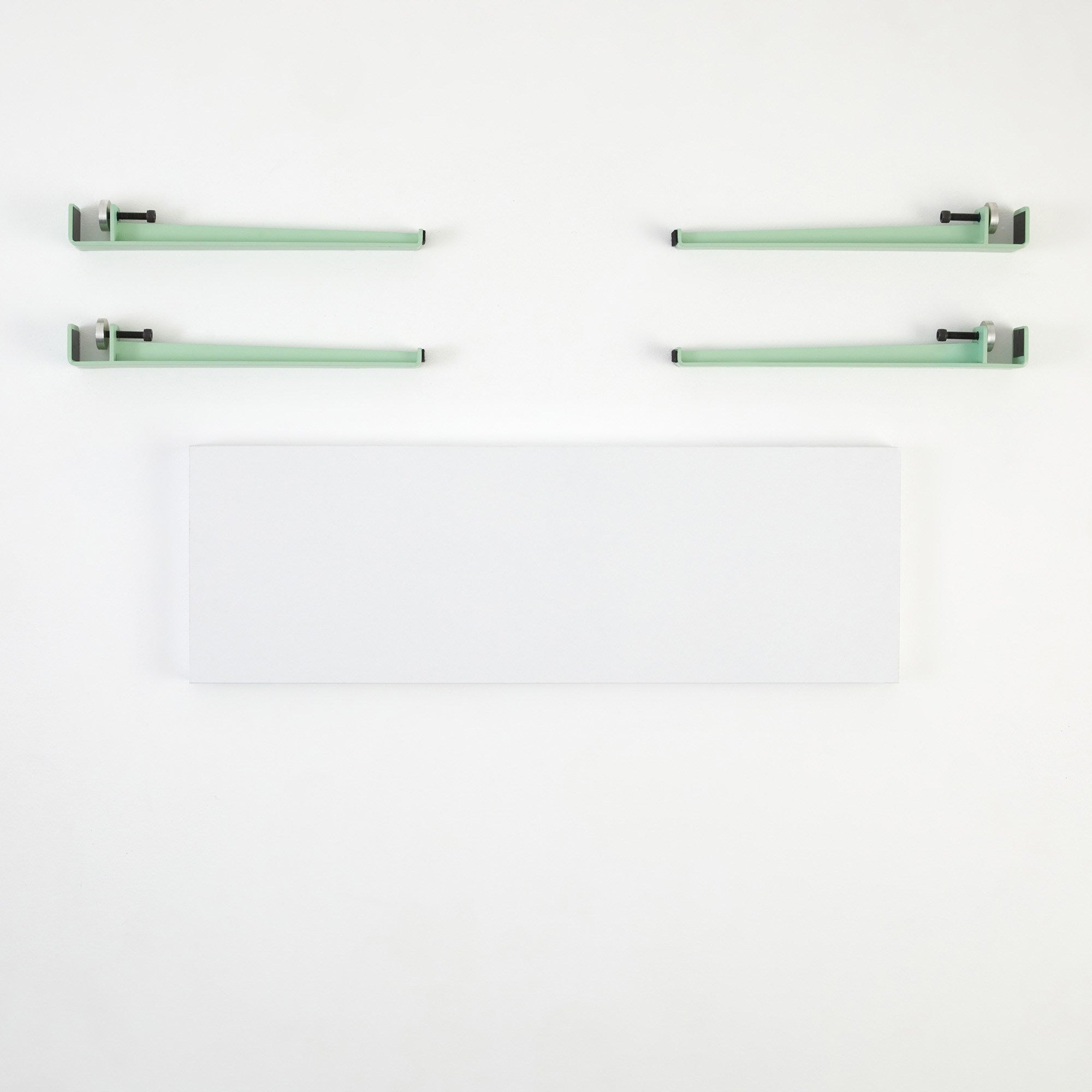 Banco Branco Mint Green 90cm com Pernas de Aço - Montagem Rápida e Fácil