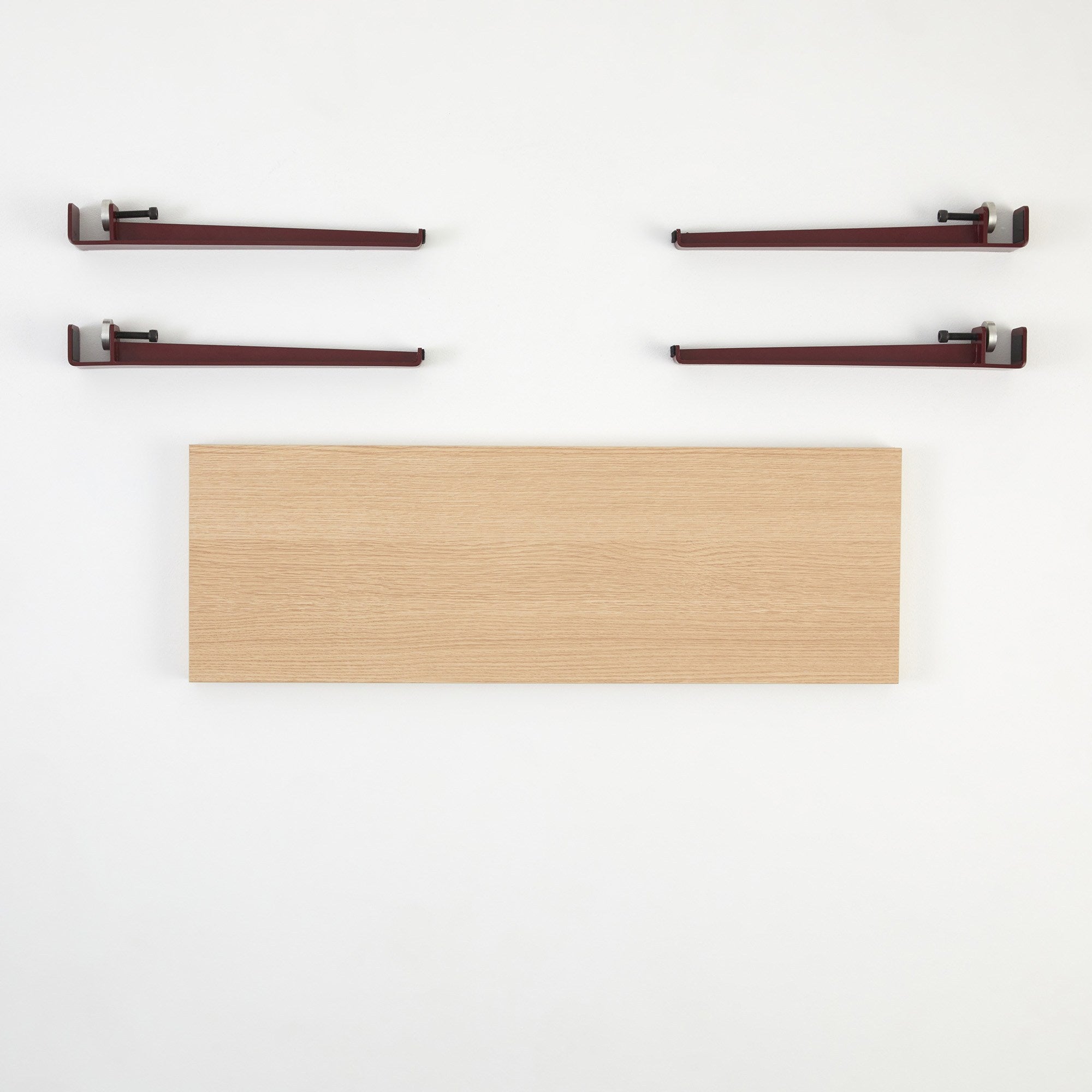 Banco de Madeira Burgundy com Pernas de Aço - Montagem Rápida e Fácil 90x45x30cm