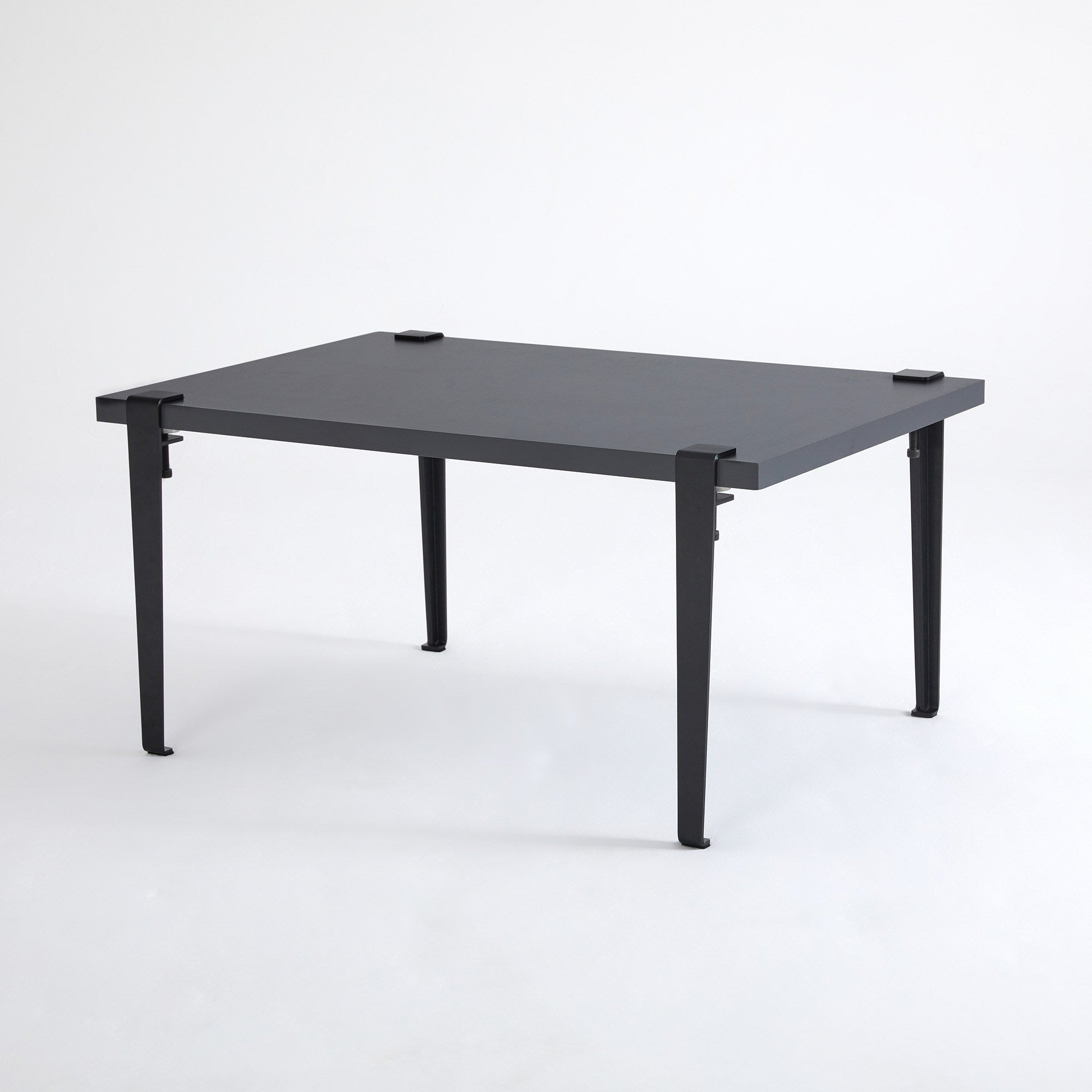 Mesa de Centro Antracite com Pernas de Aço - 90x60cm Montagem Rápida e Fácil