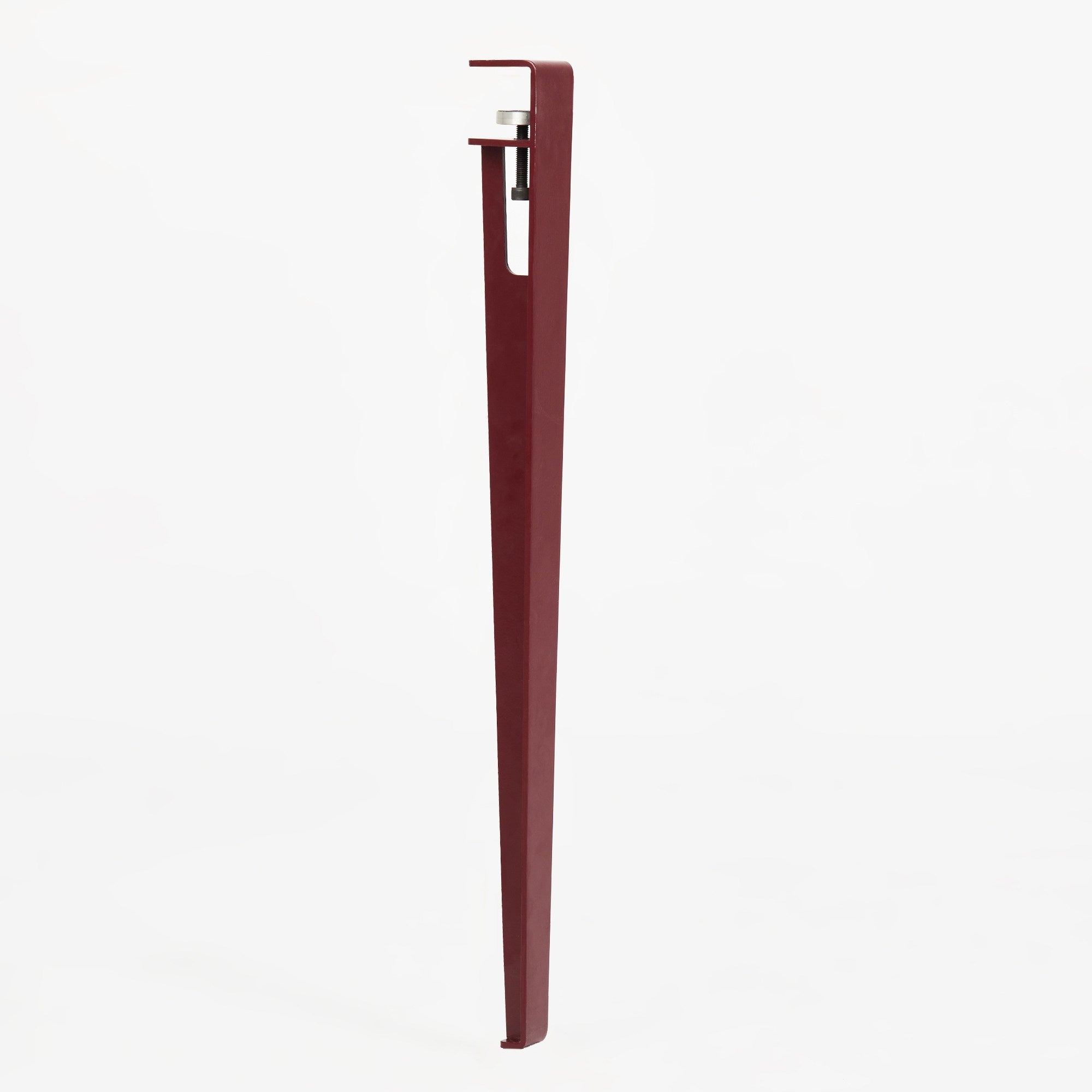 Mesa de Jantar Branca e Bordeaux com Pernas de Aço - Montagem Rápida e Fácil 150x75cm