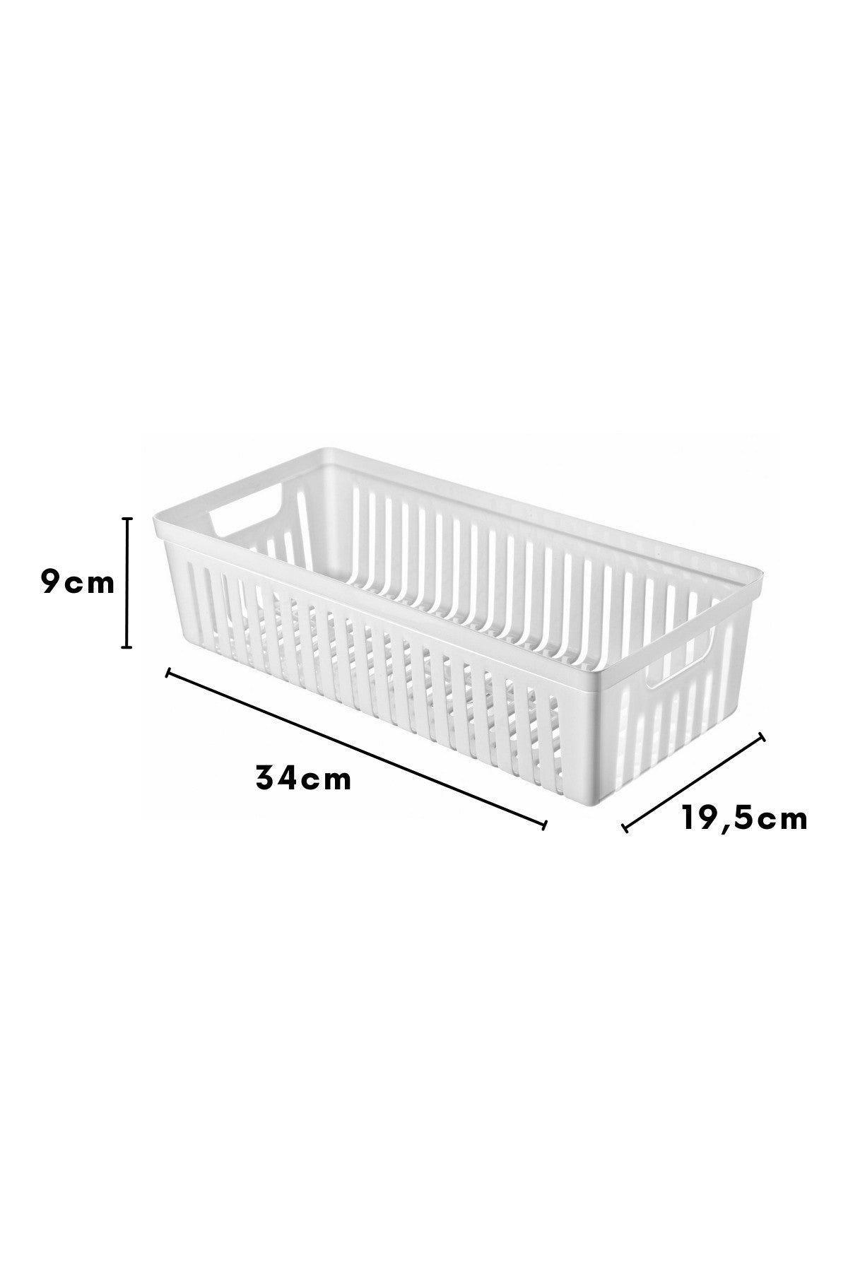 Conjunto organizador de gavetas – 34 x 14 x 9 cm – Branco – Plástico