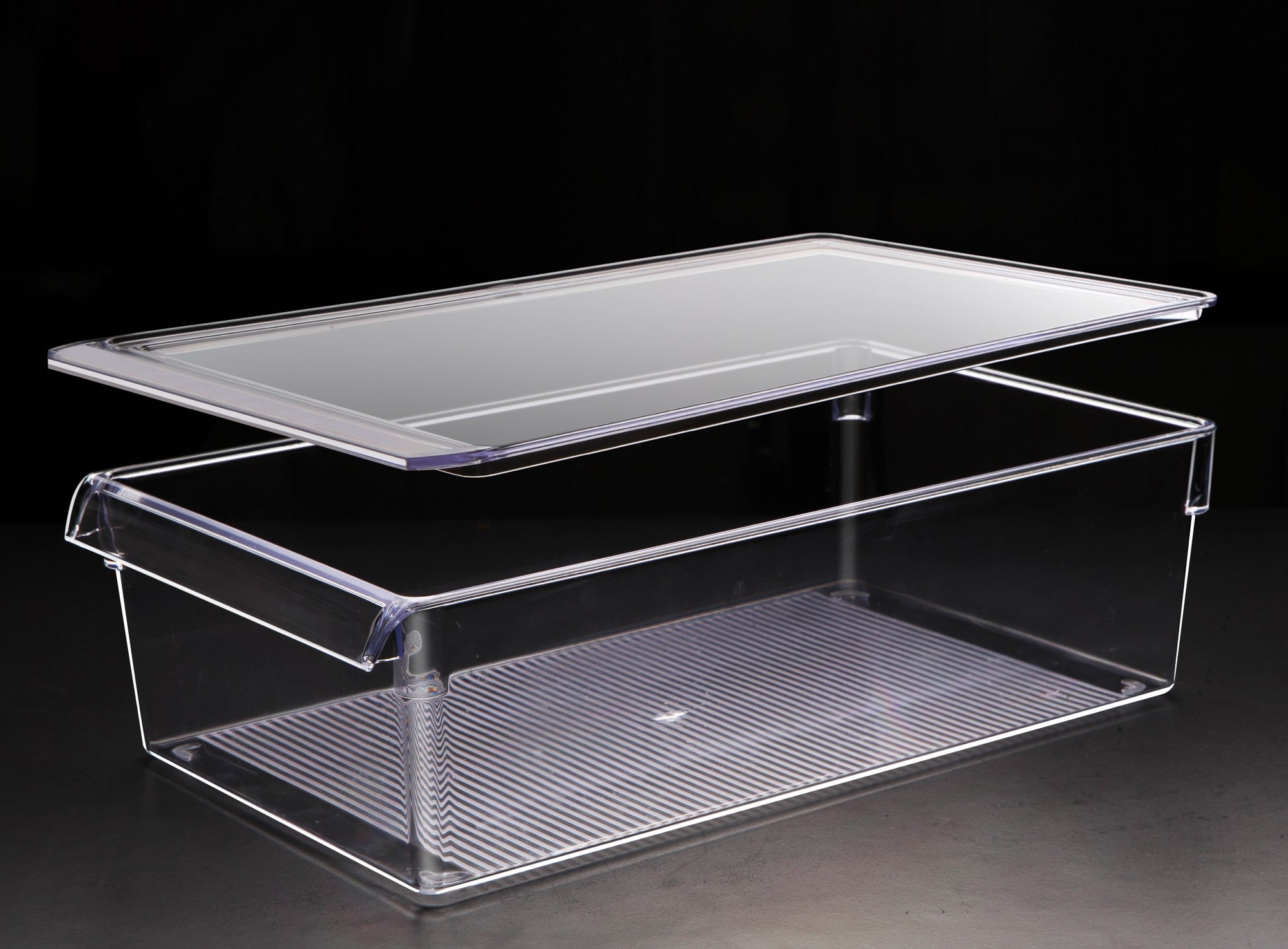 Conjunto organizador de geladeira – 9 peças – Transparente – Plástico