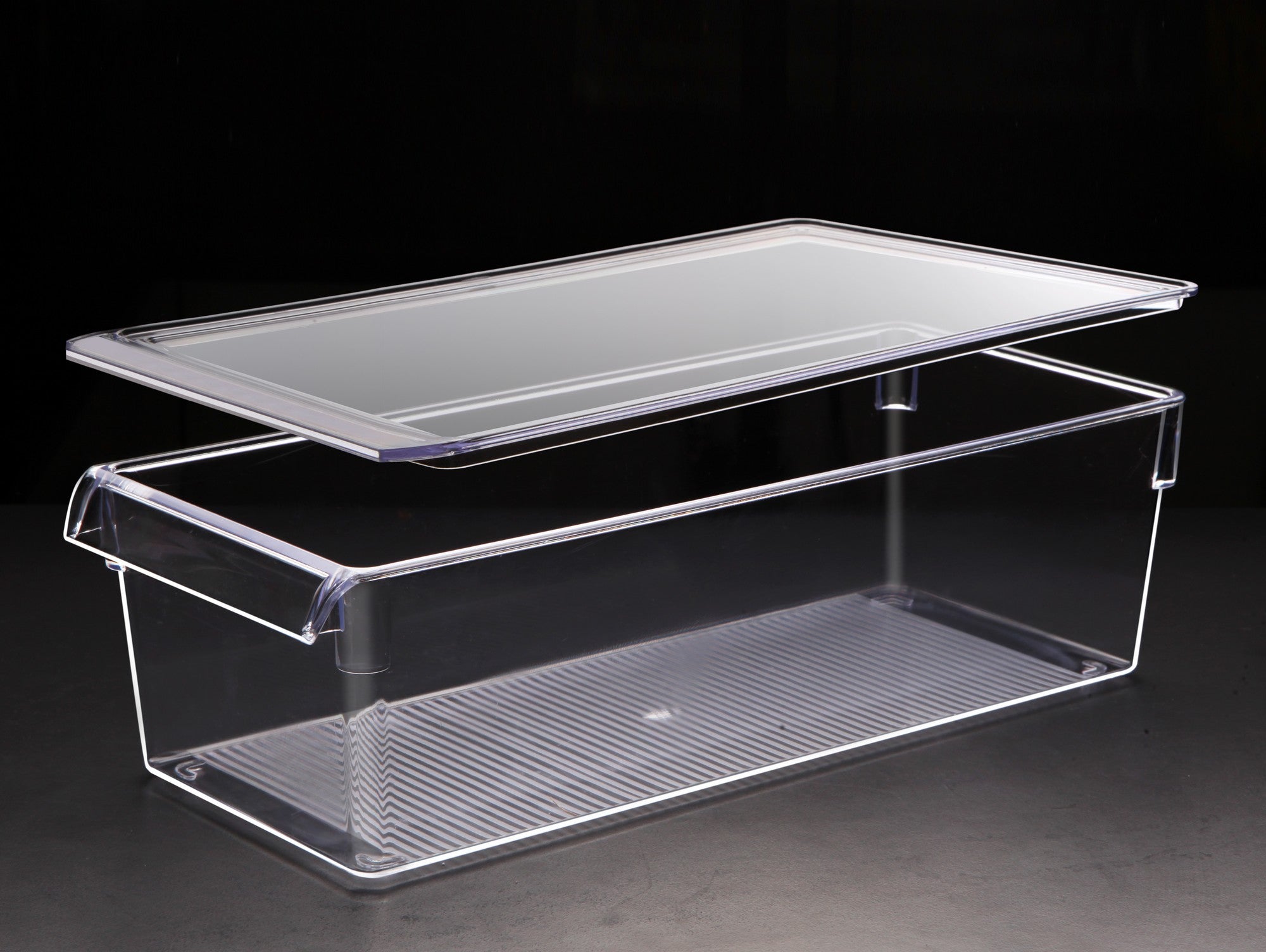 Conjunto organizador de geladeira – 9 peças – Transparente – Plástico