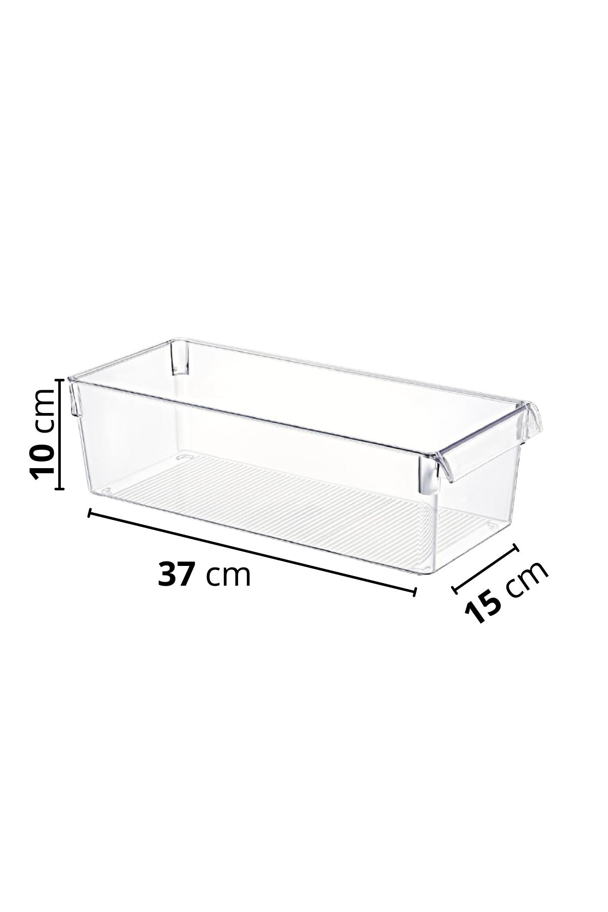 Conjunto de Organizadores para Geladeira – 37 x 15 x 10 cm – Transparente – Plástico