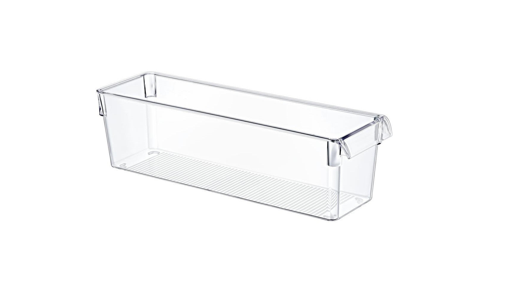 Conjunto organizador de geladeira – 37 x 10,5 x 10 cm; 37 x 15 x 10 cm; 37 x 20,5 x 10 cm – Transparente – Plástico