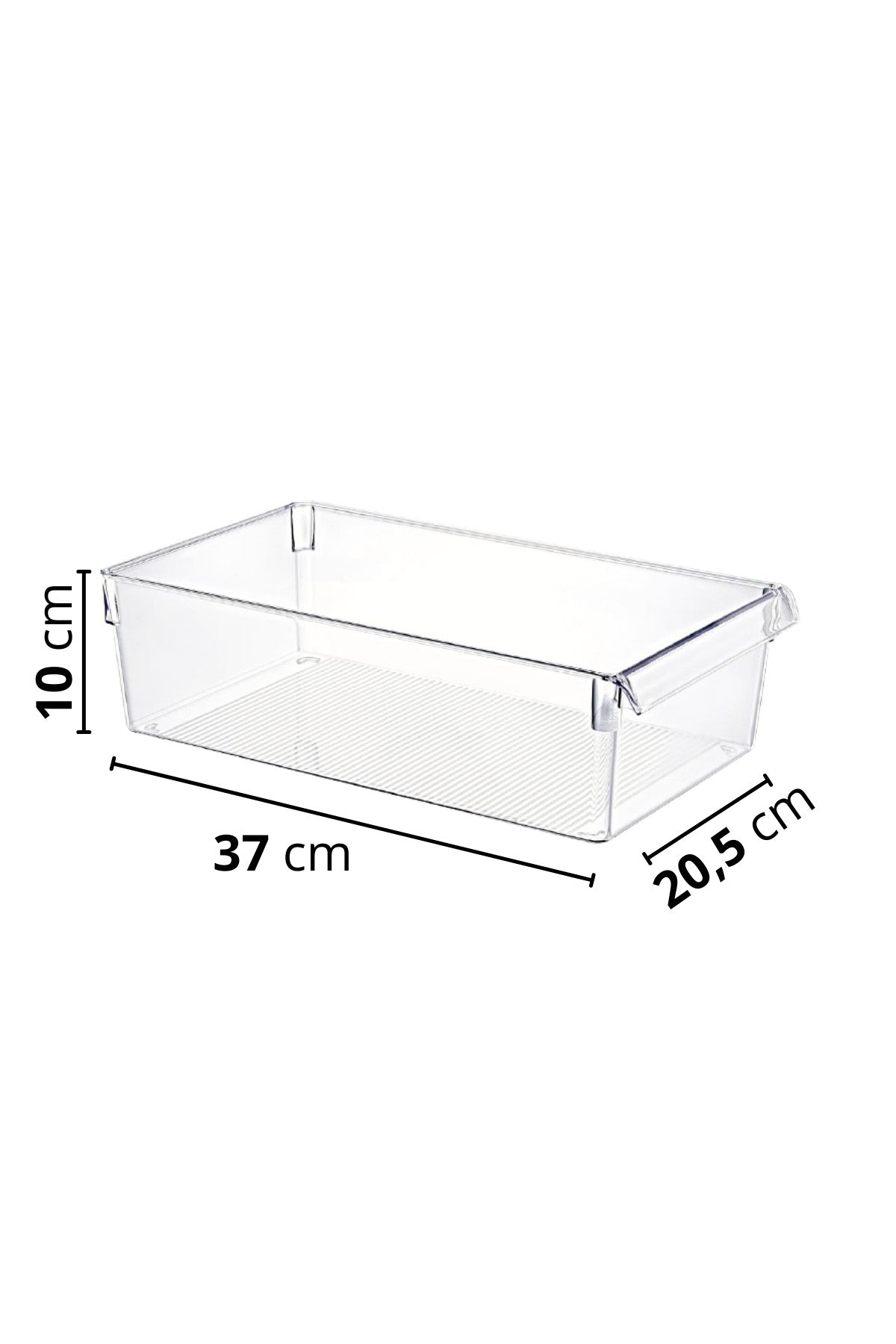 Conjunto de Organizadores de Geladeira – 37 x 20,5 x 10 cm – Transparente – Plástico