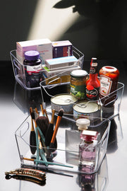 Conjunto de Organizadores de Geladeira – 30,5 x 21,5 x 12,5 cm – Transparente – Plástico