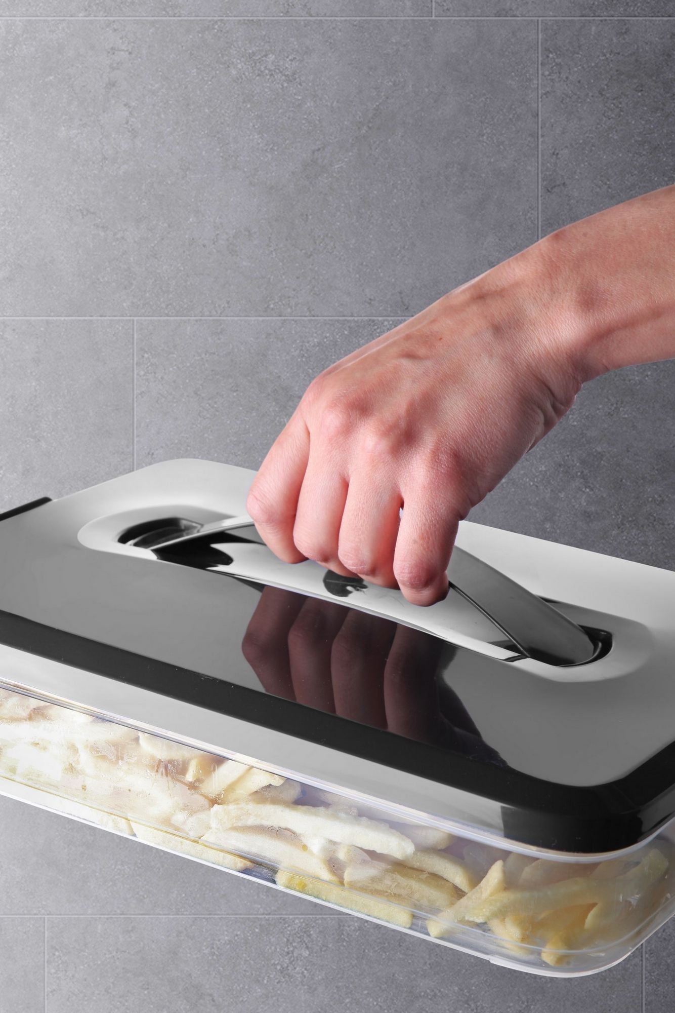 Conjunto de caixas de armazenamento – 30 x 21,5 x 5 polegadas – Cinza – Plástico