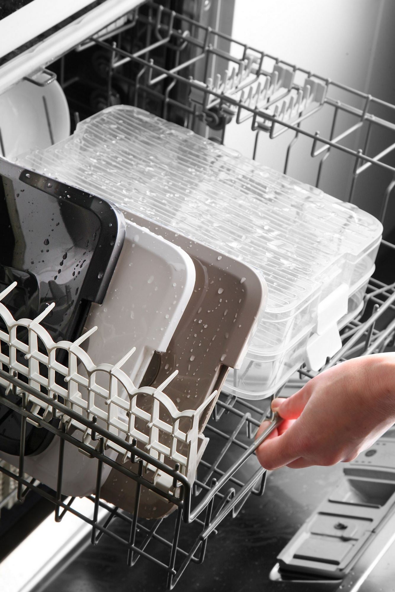 Conjunto de Caixas de Armazenamento (3 peças) – 30 x 21,5 x 15 cm – Branco – Plástico