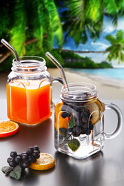 Conjunto de Copos de Vidro – 7 x 7 x 12 cm – Transparente