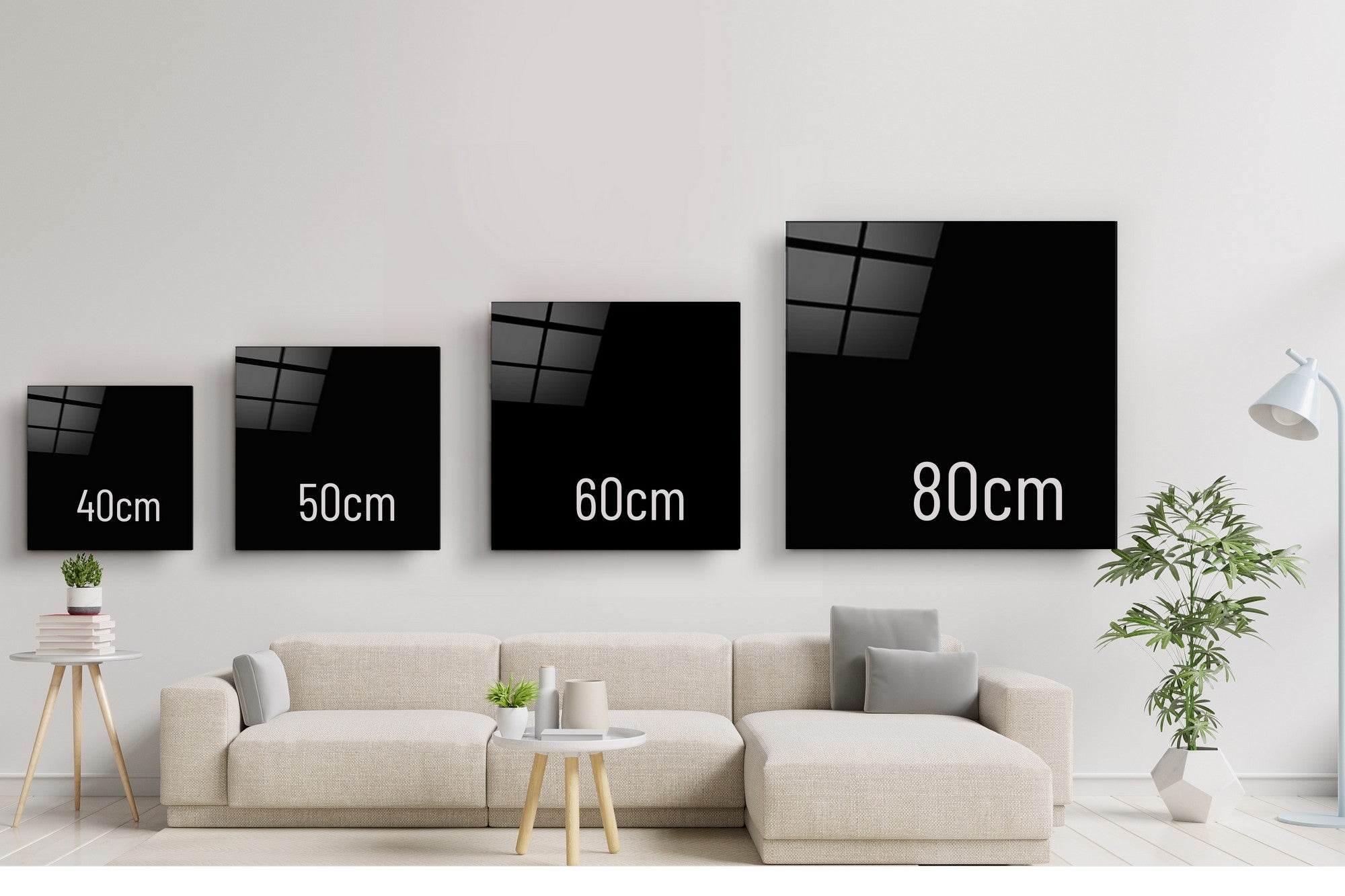 Arte Decorativa em Vidro Temperado Multicolor 80x80cm - Impressão UV de Alta Qualidade