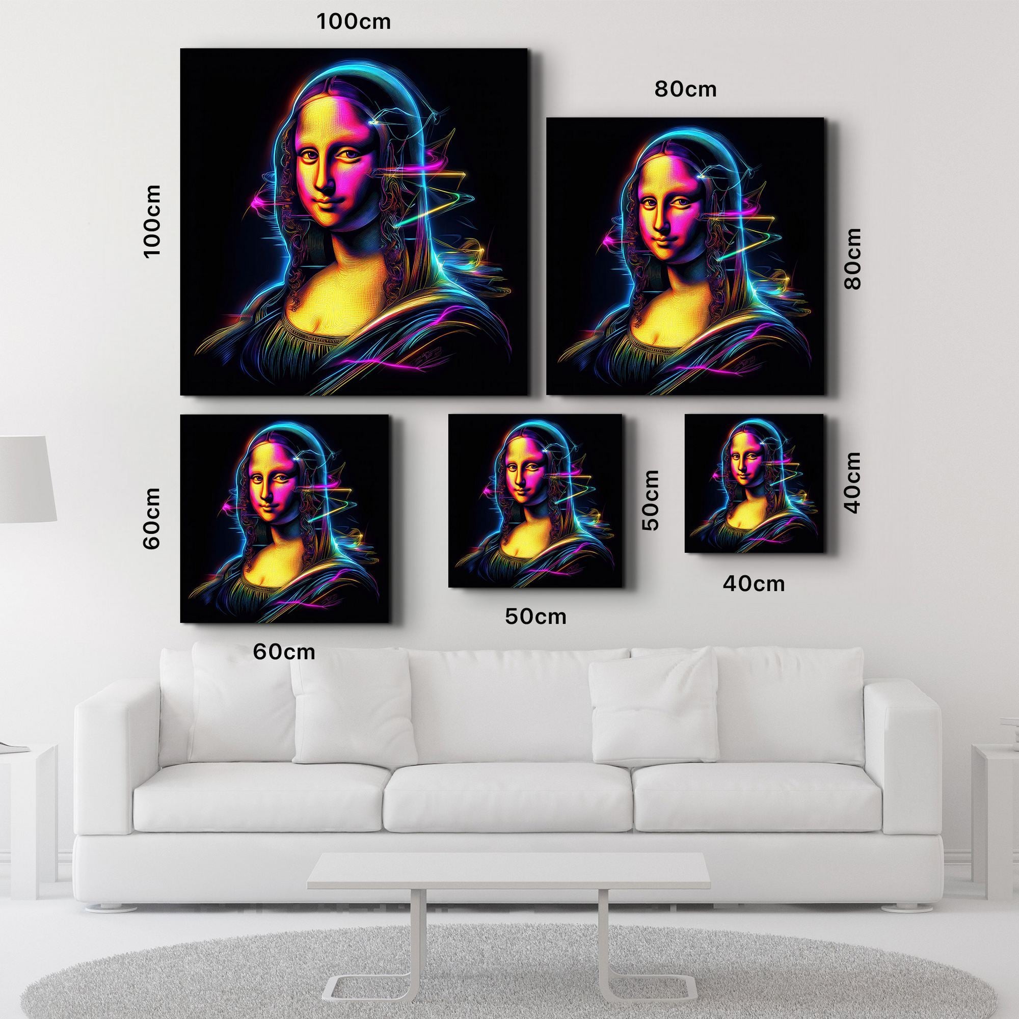 Quadro Decorativo em Vidro Temperado SPK-3002, 40 x 40 cm, Multicolor, Impressão UV, 4 mm