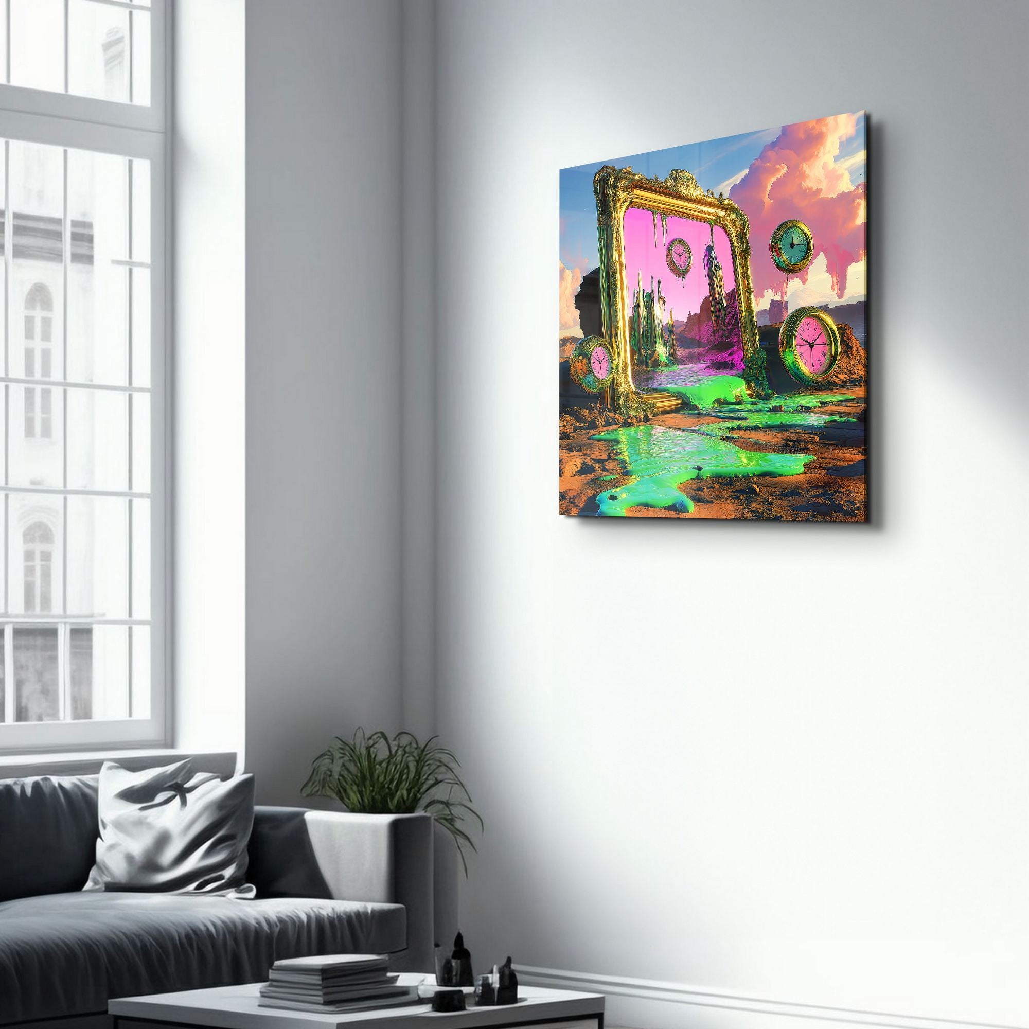 SPK-3003 Quadro em Vidro Temperado 40x40 cm Multicolor | Impressão UV | 4 mm