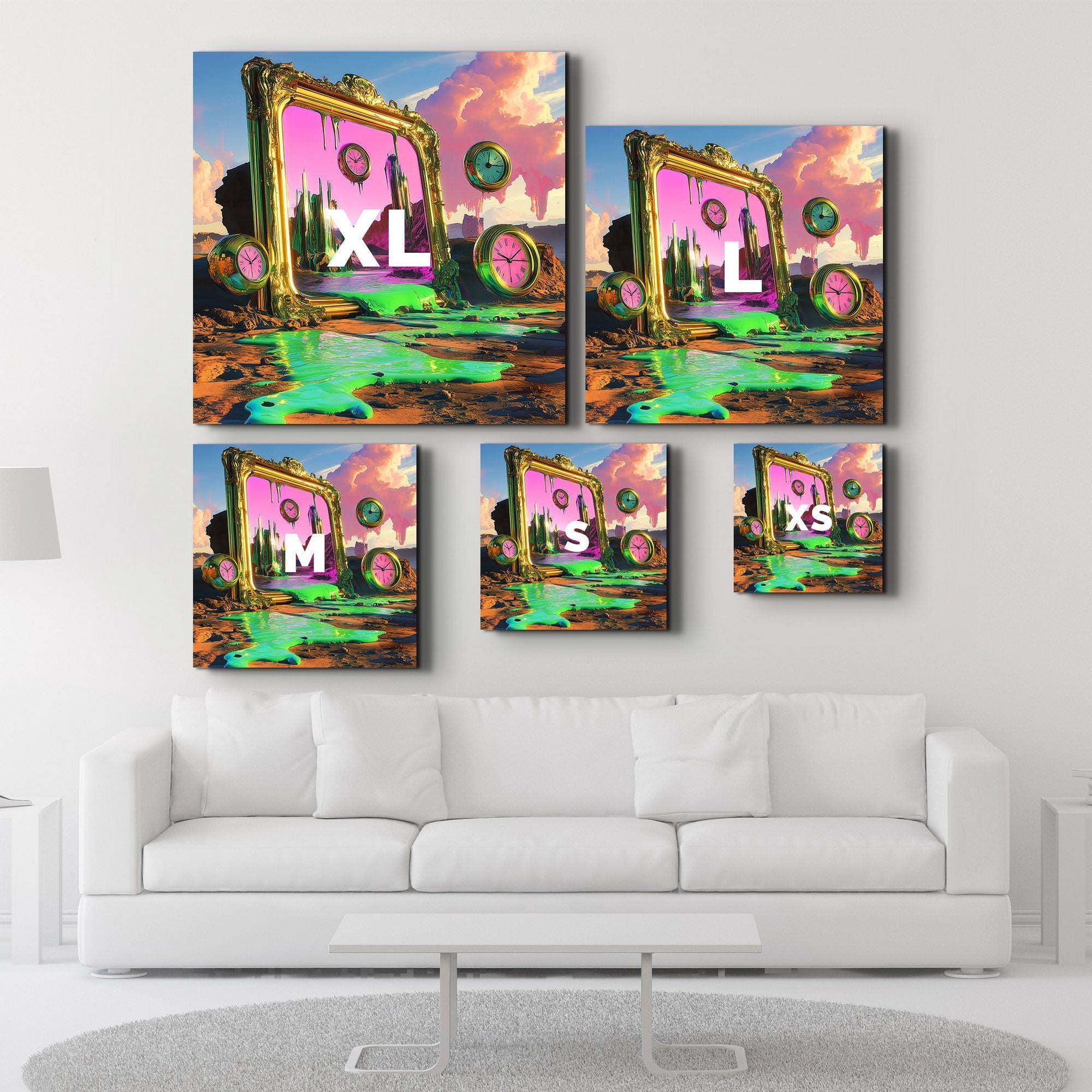 SPK-3003 Quadro em Vidro Temperado 40x40 cm Multicolor | Impressão UV | 4 mm