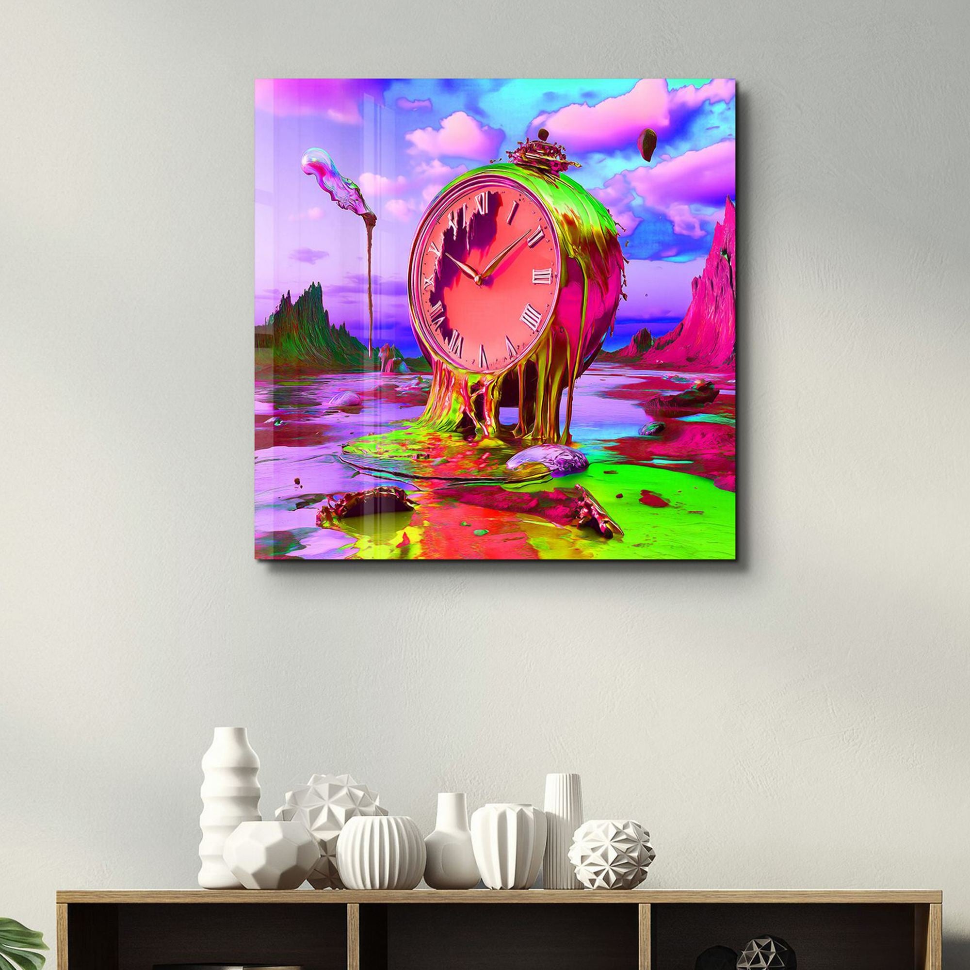 Quadro Decorativo em Vidro Temperado 40 x 40 cm, Multicolor — SPK-3005 (4 mm, Impressão UV, 1,9 kg)