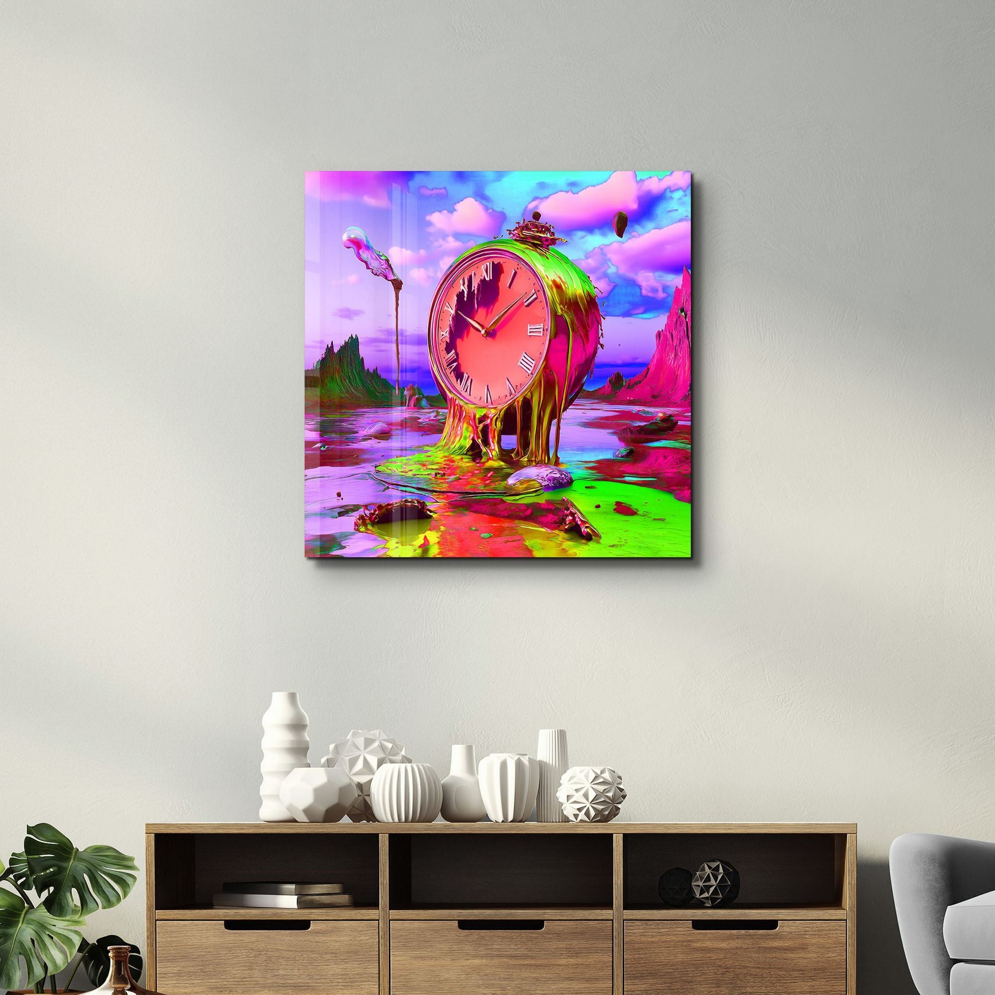 Quadro Decorativo em Vidro Temperado 40 x 40 cm, Multicolor — SPK-3005 (4 mm, Impressão UV, 1,9 kg)