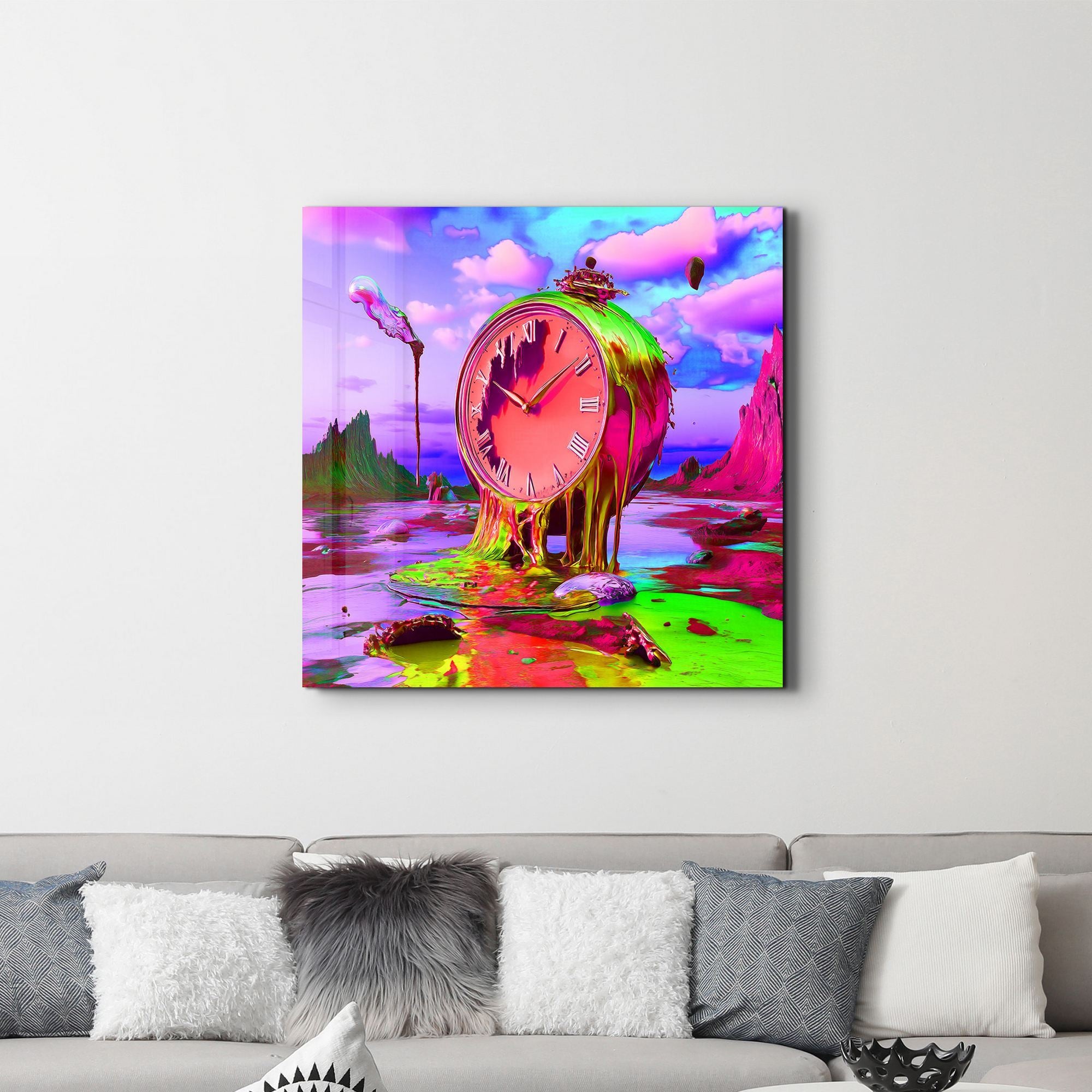 Quadro Decorativo em Vidro Temperado 40 x 40 cm, Multicolor — SPK-3005 (4 mm, Impressão UV, 1,9 kg)