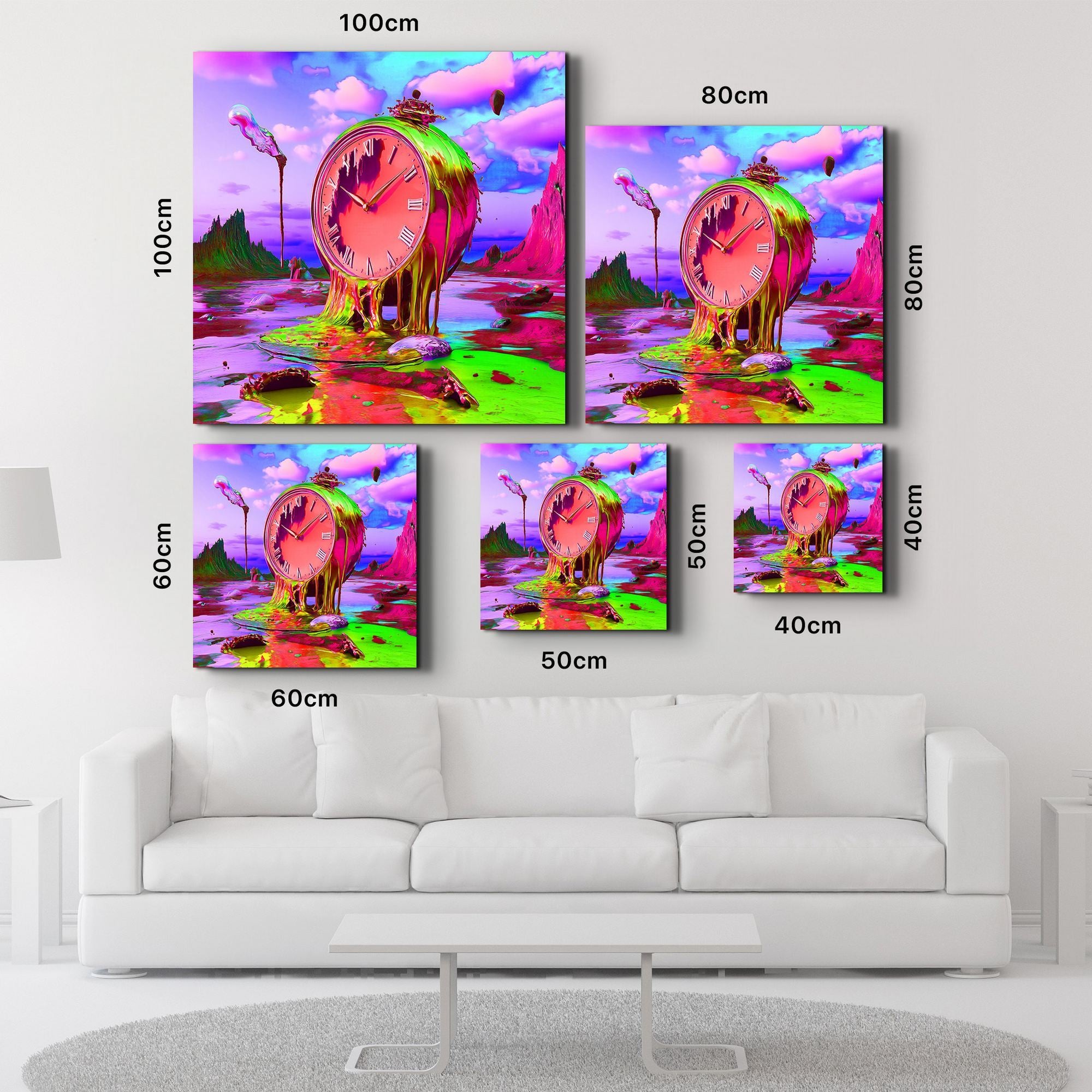 Quadro Decorativo em Vidro Temperado 40 x 40 cm, Multicolor — SPK-3005 (4 mm, Impressão UV, 1,9 kg)