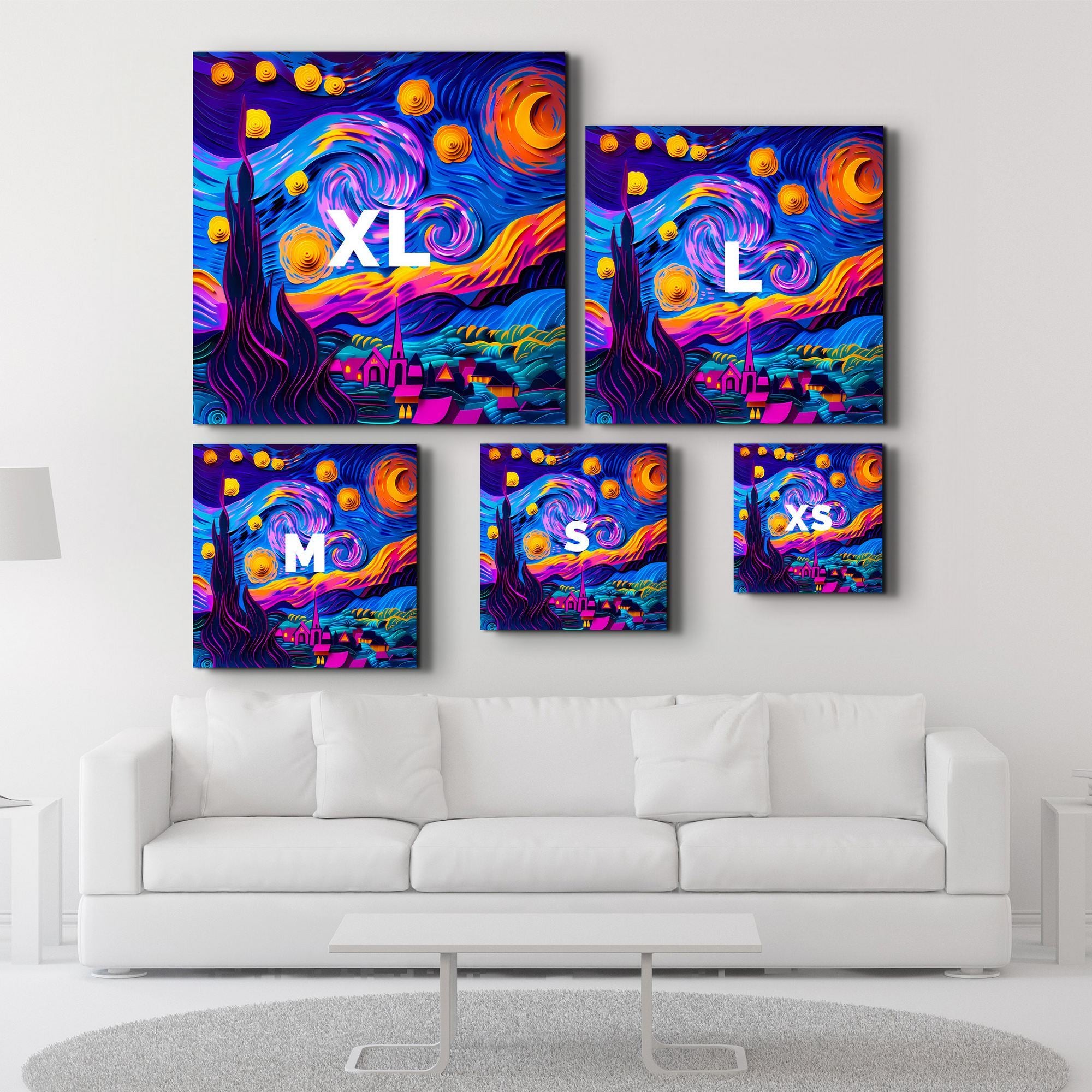 Quadro Decorativo em Vidro Temperado 40 x 40 cm Multicolor SPK-3006 (Impressão UV, 4 mm)