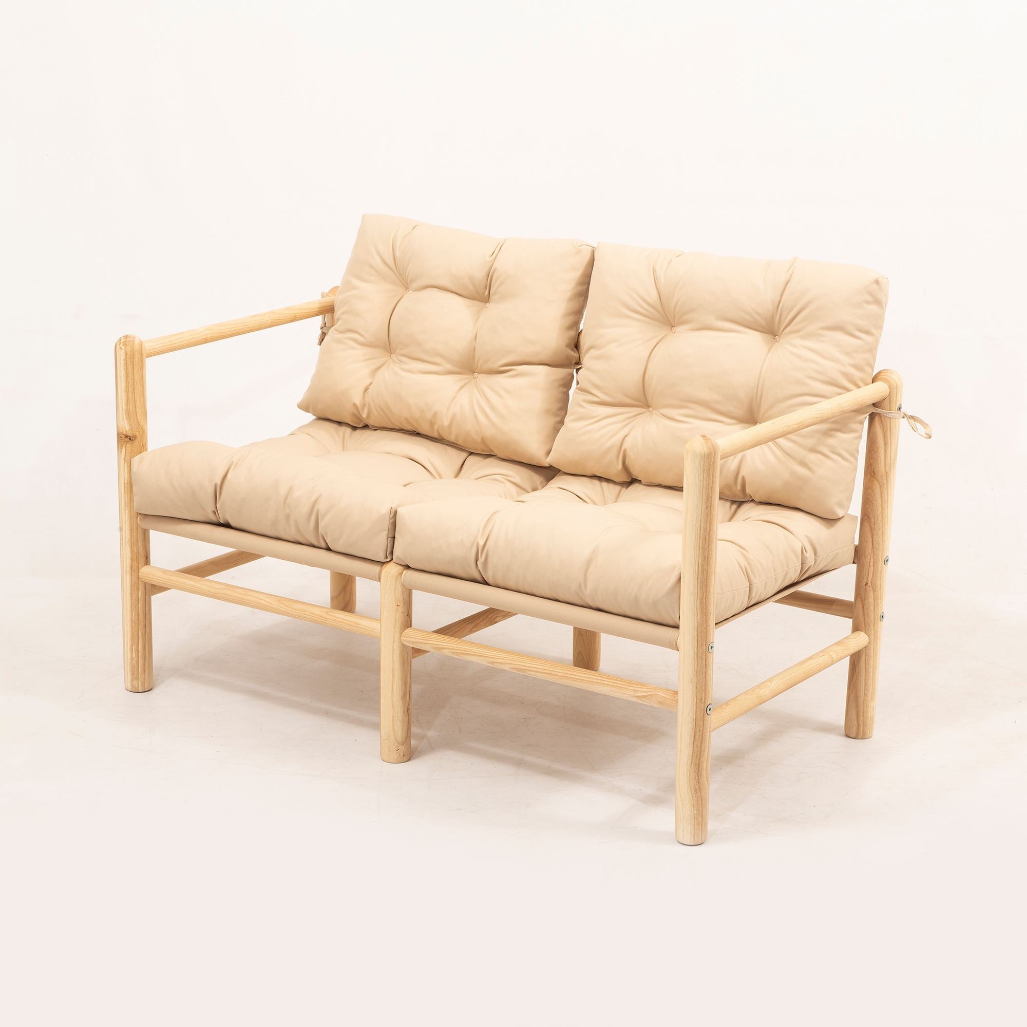 Sofá de jardim de 2 lugares-MYG04 - Cream-Creme