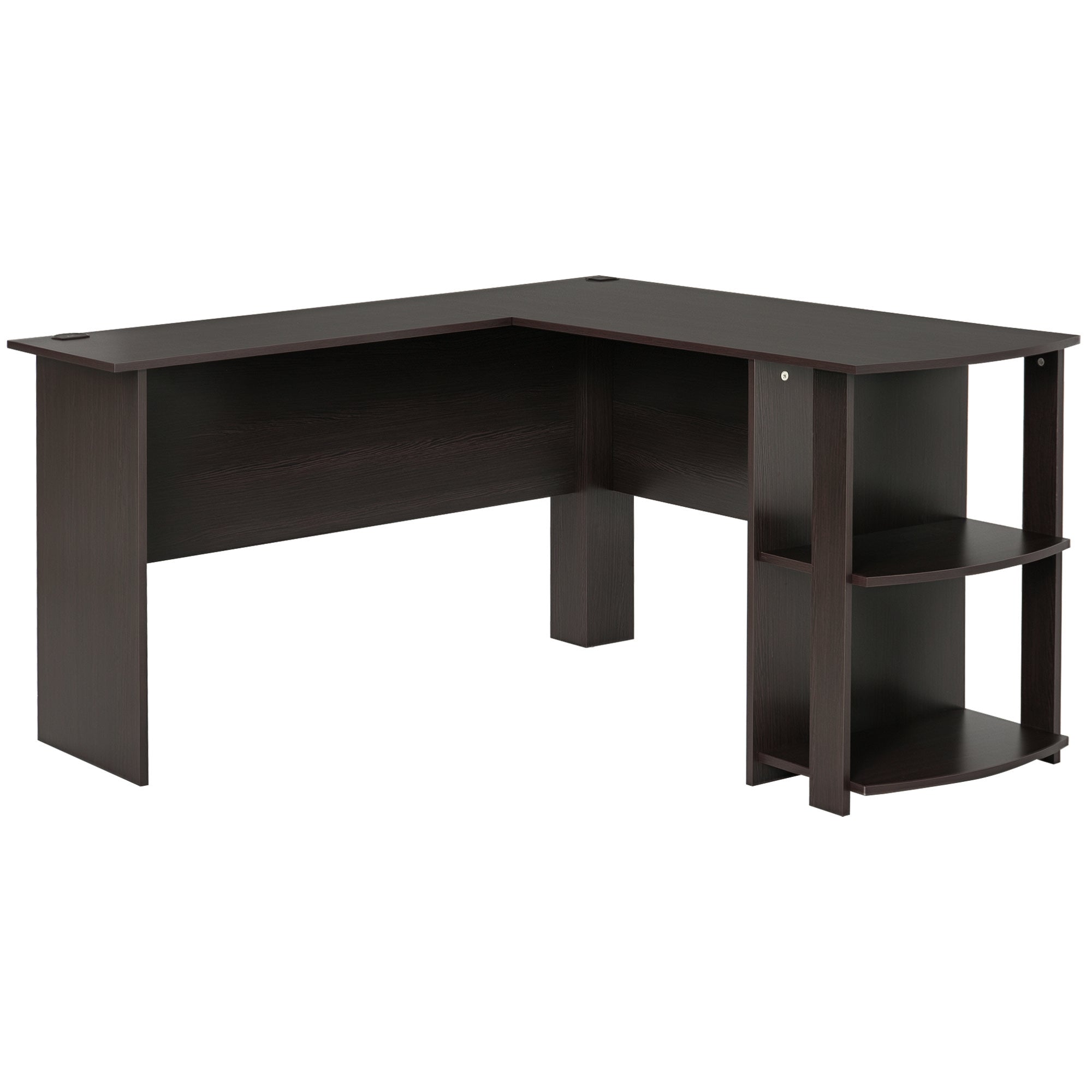 Secretária de Canto em Forma de L 136x130x72 cm - Marrom Escuro