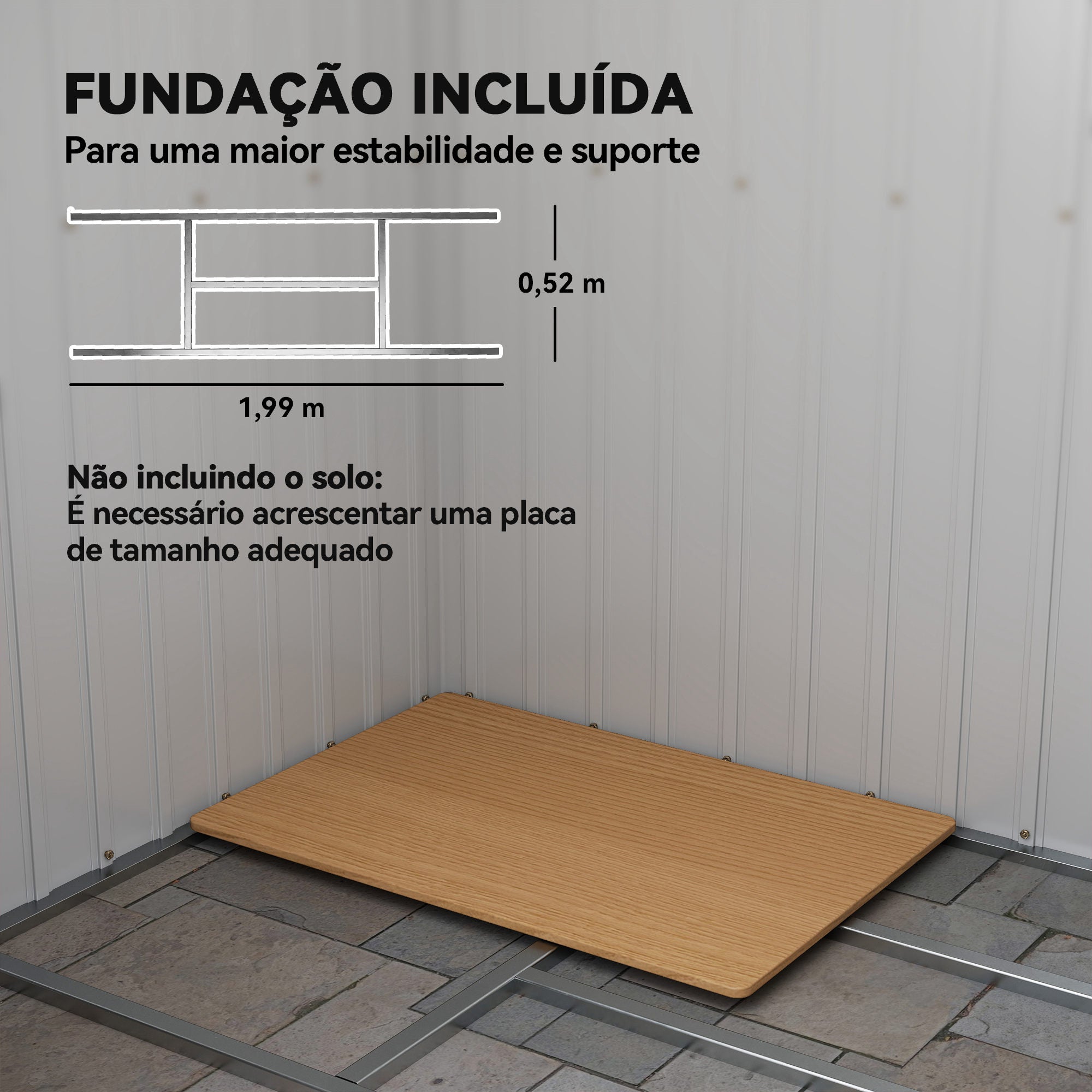 Abrigo de Jardim 213x130x172 cm Cinza Claro em Aço Galvanizado